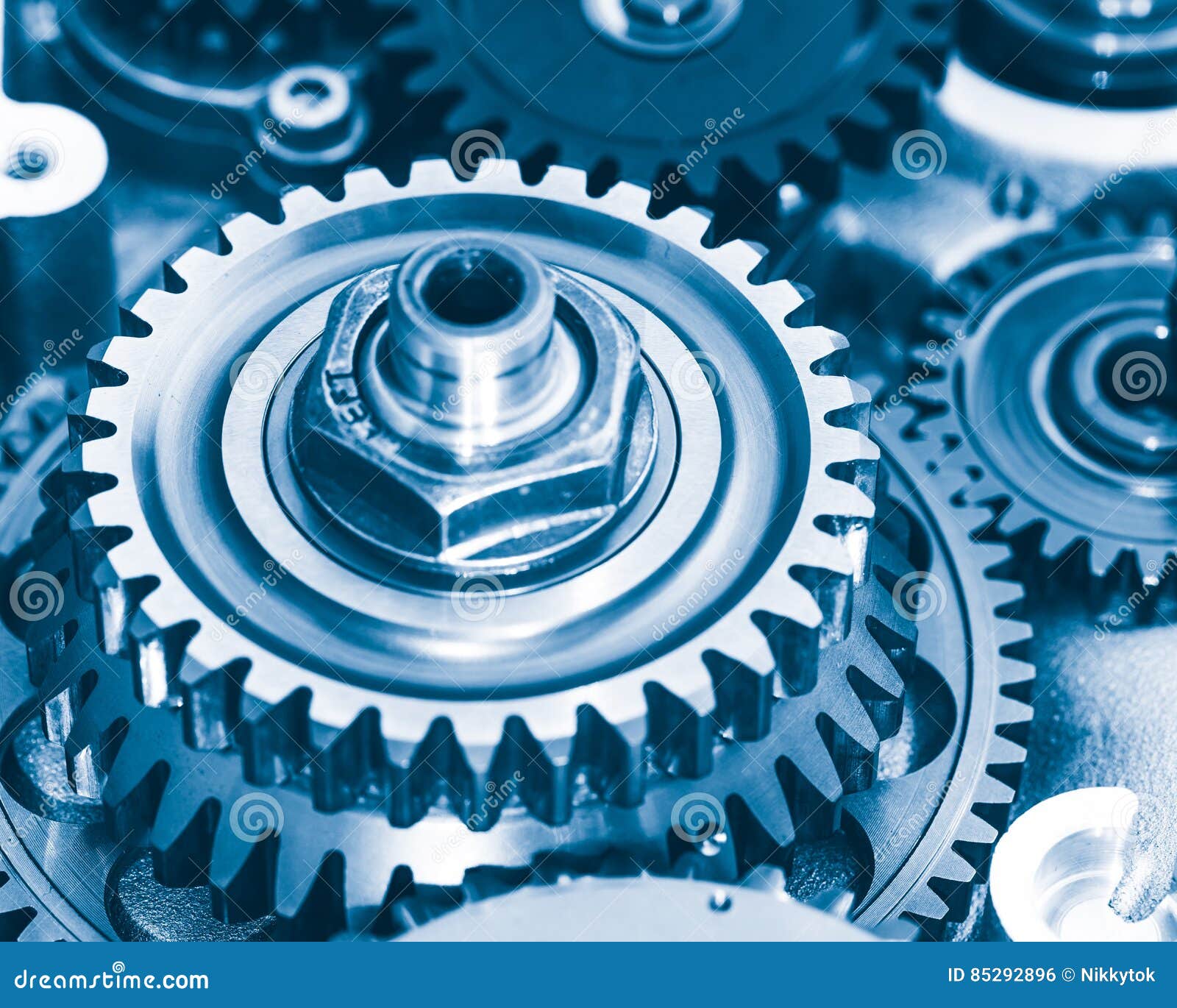 Engine Gears Wheels, Closeup View Stock Photo Image of macro