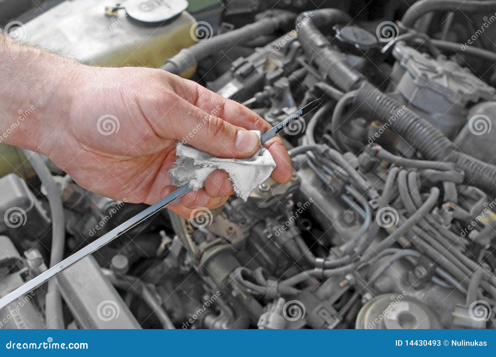 Engine oil stock image. Image of petrol, auto, stick 14430493