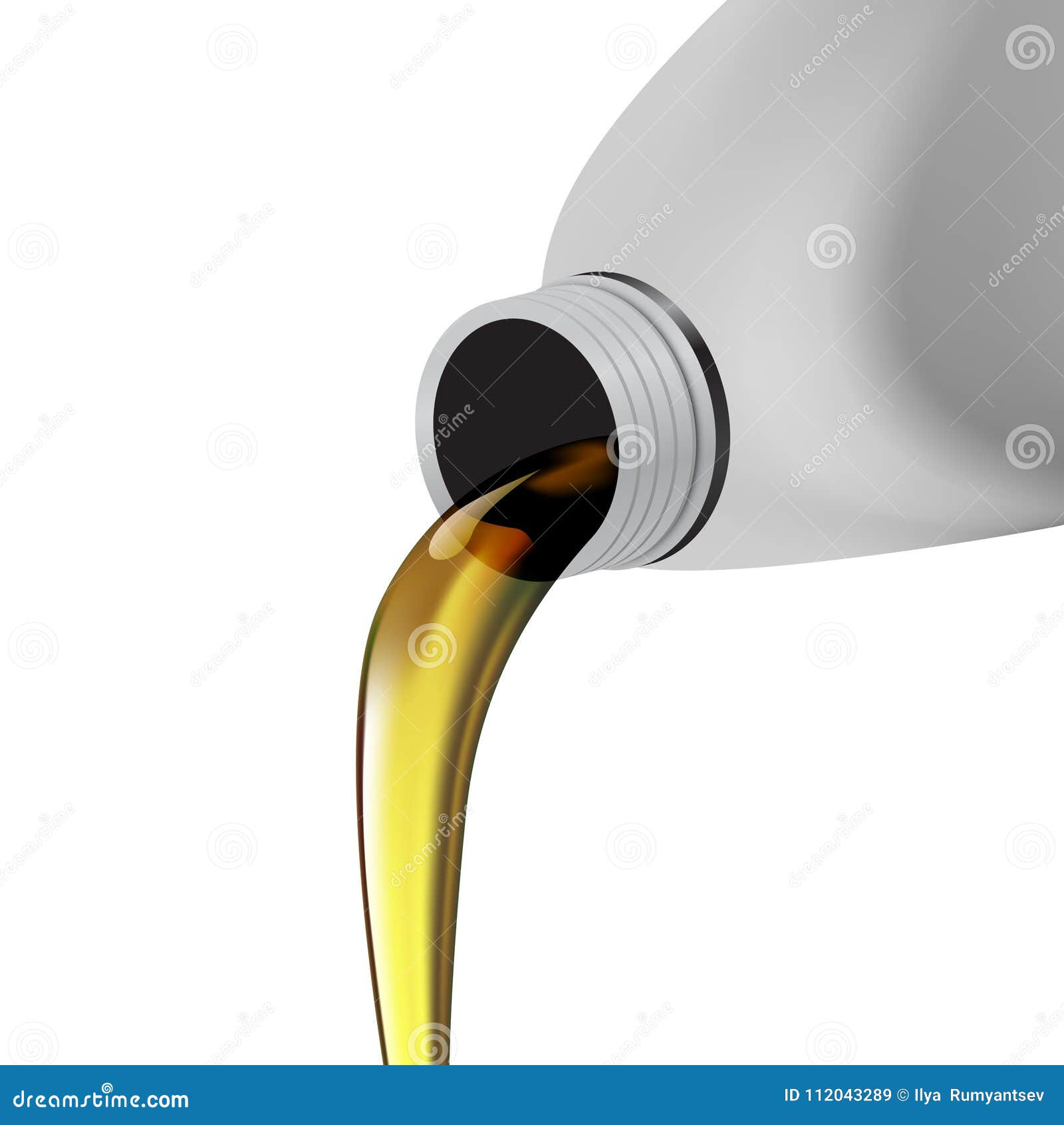 Engine Oil Flows from a Plastic Can Stock Vector Illustration of