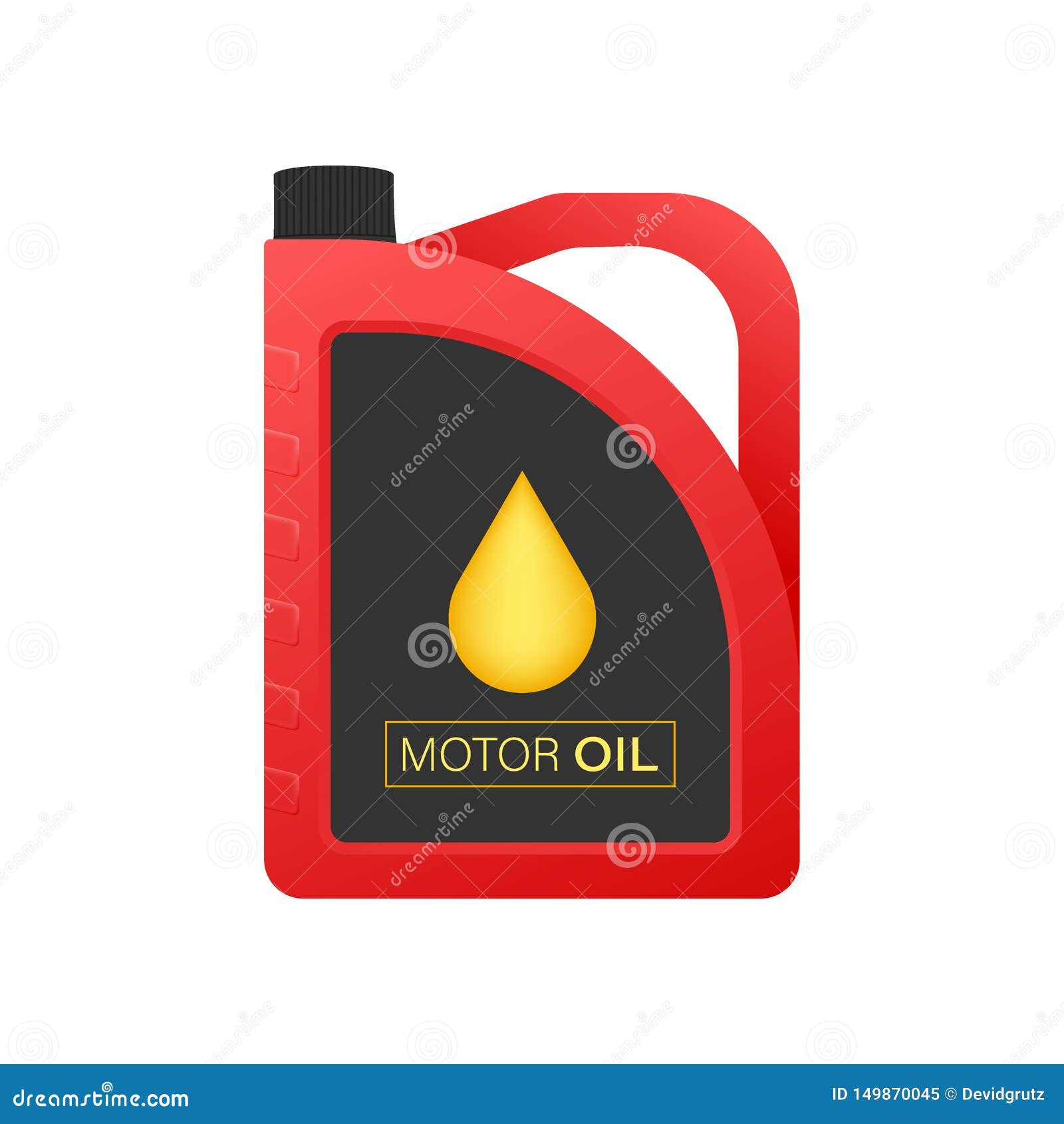 Download Engine Oil Plastic Bottle Package Mockup On White Background. Vector Stock Illustration Stock ...