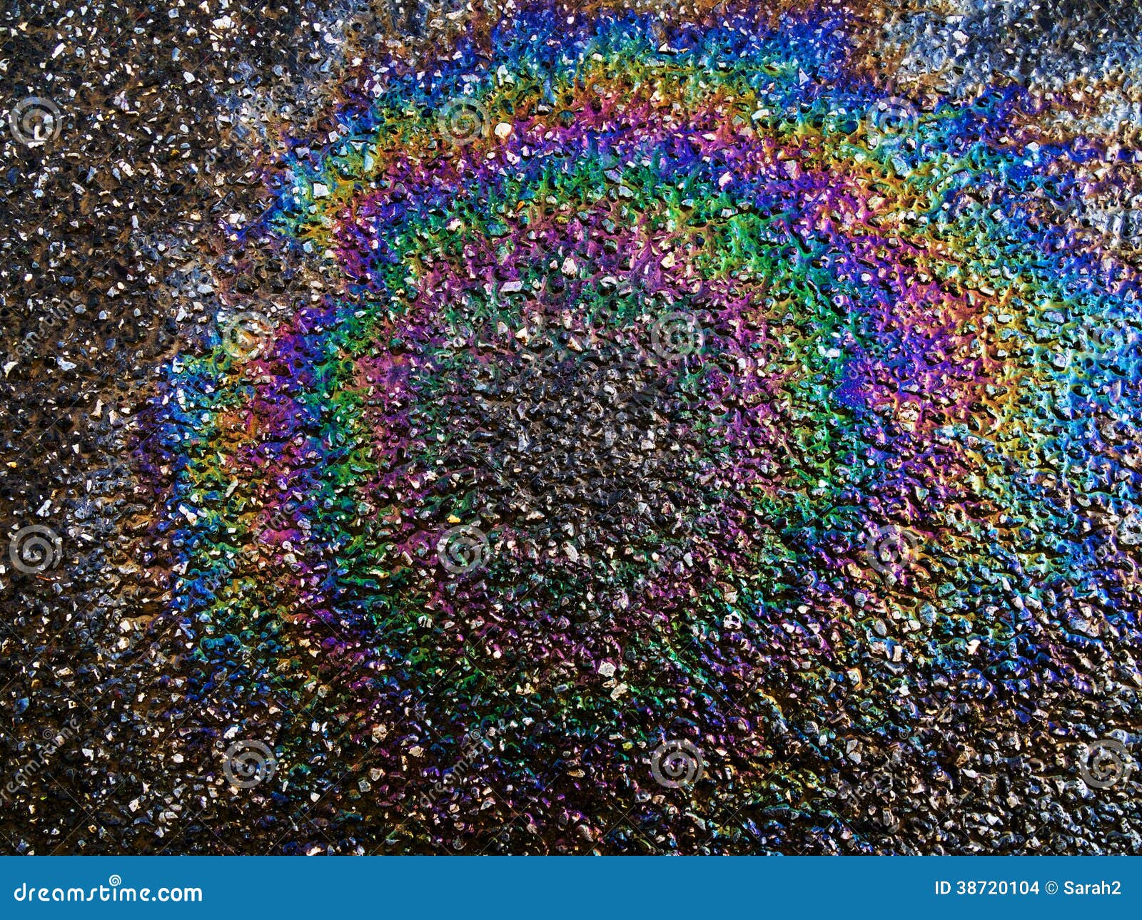Engine Oil Spilled on Wet Road Rainbow Effect Stock Photo Image of