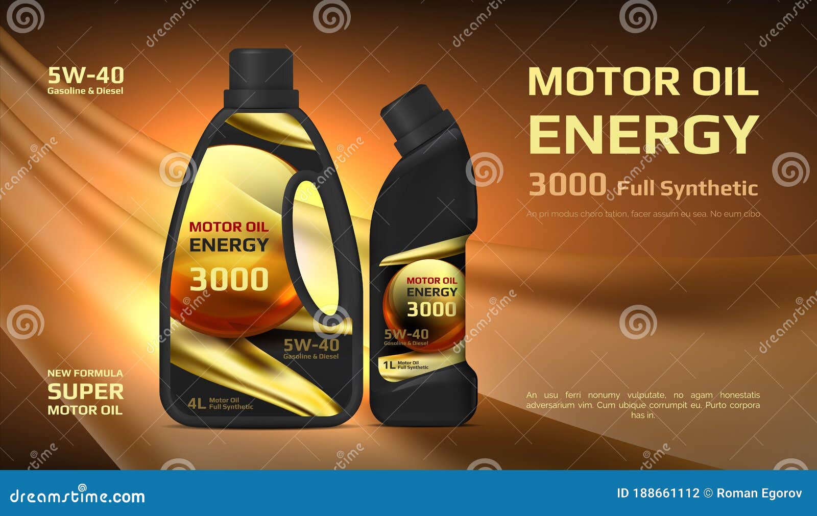 Engine Oil Vector Automotive Lubricant Material Advertising With