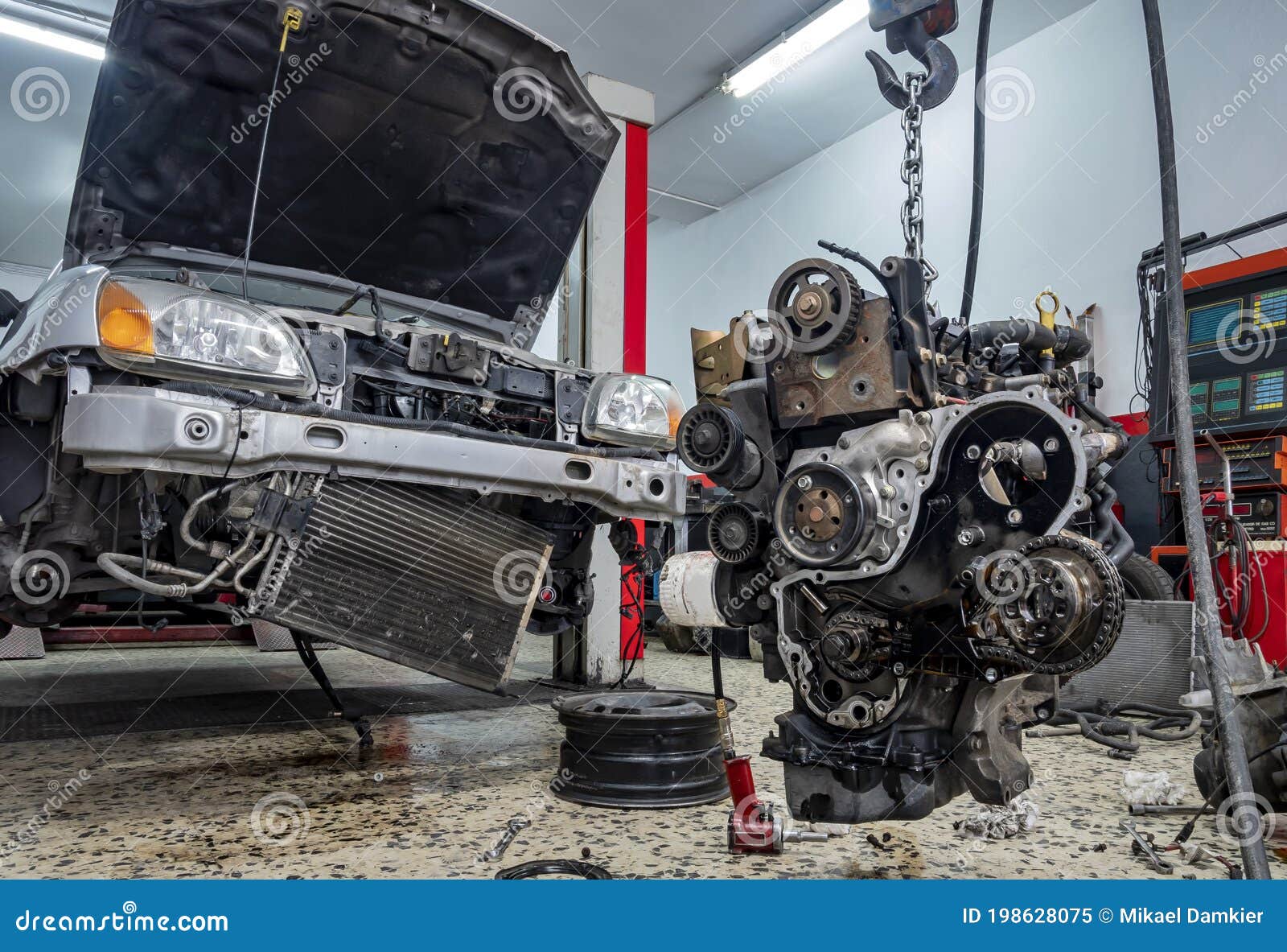 Engine Repair Service in Automobile Service Editorial Image Image of