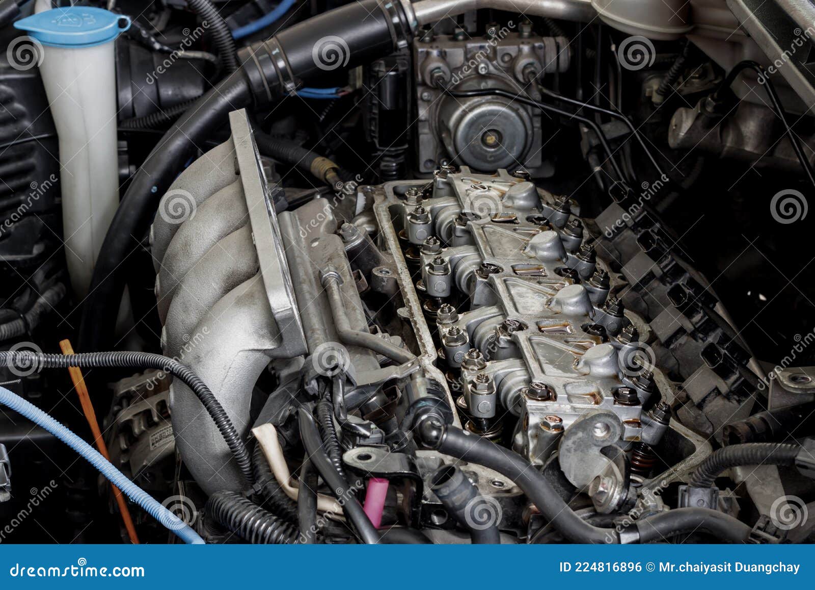 The Engine Room of Car with Car Valve Stock Photo Image of valve
