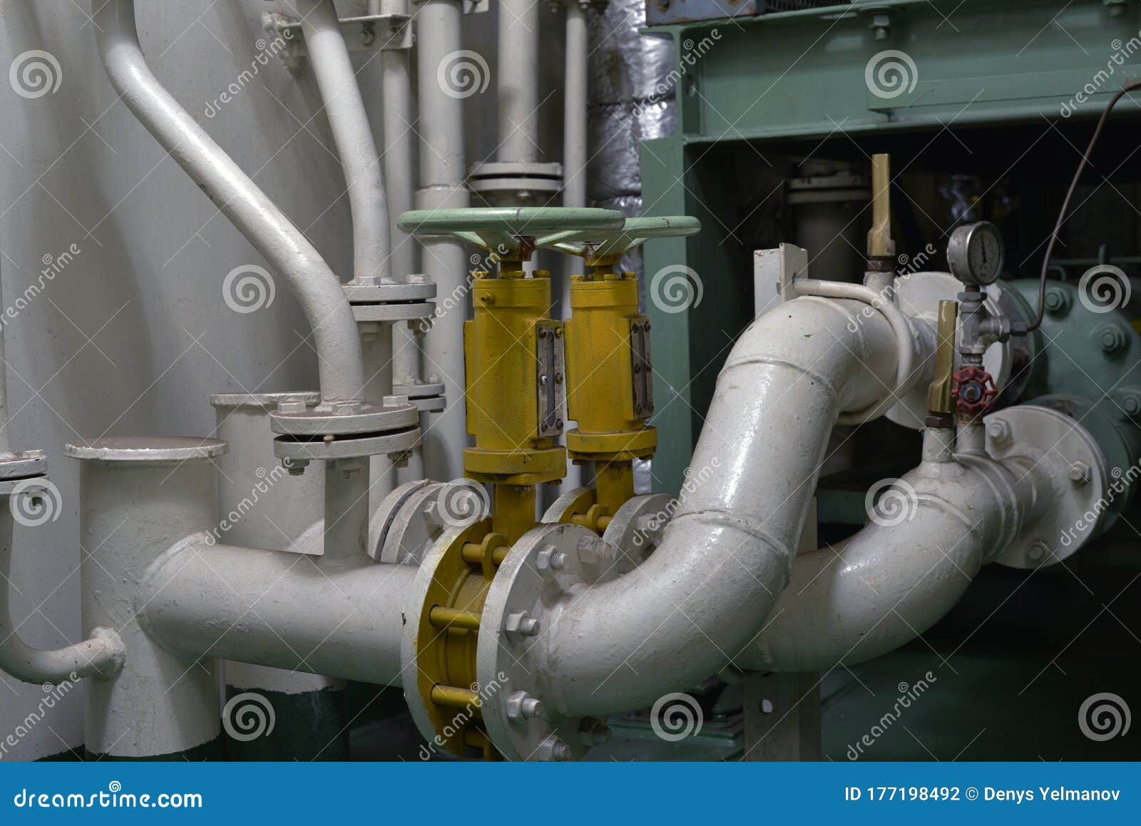 Engine Room Interior of a Big Ocean Going Ship Stock Photo Image of