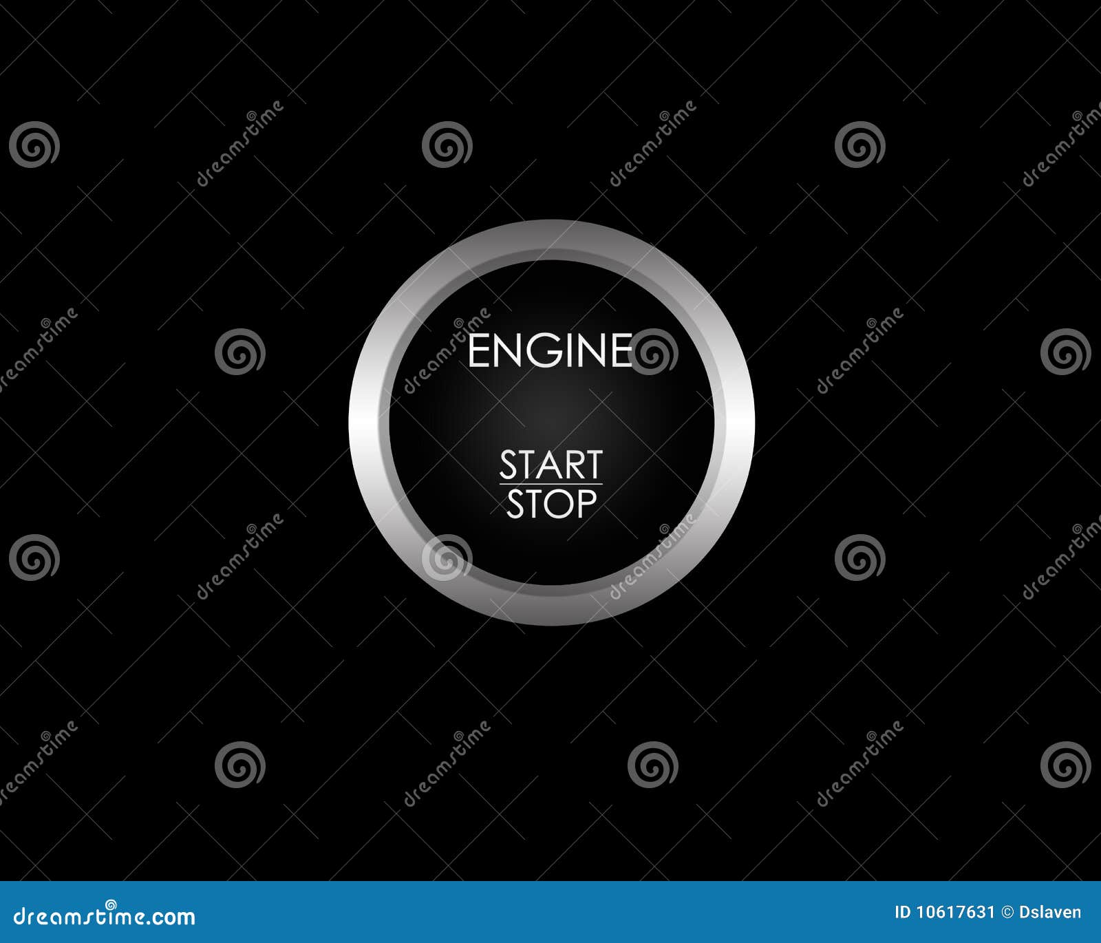 Engine start/stop button stock illustration. Illustration of power