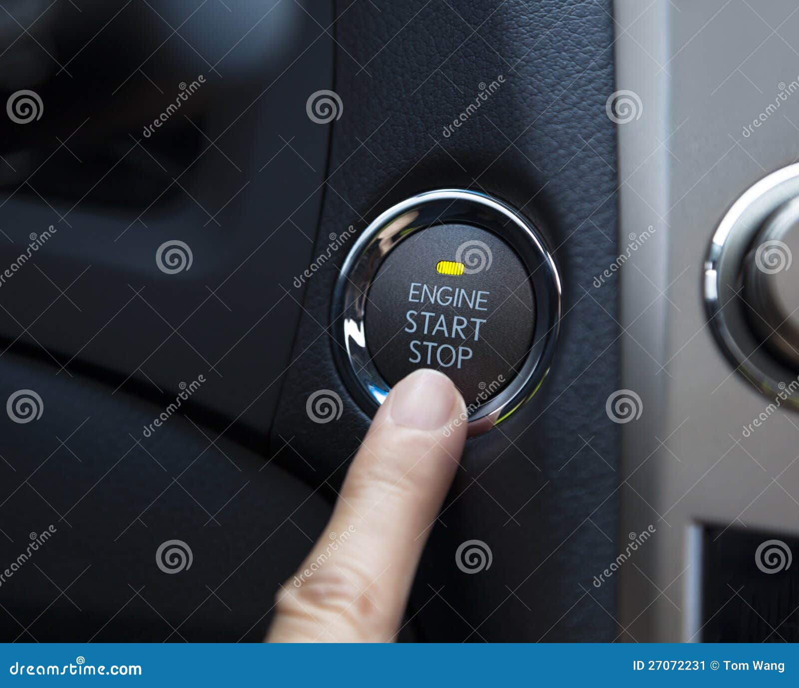engine start stop button of a car