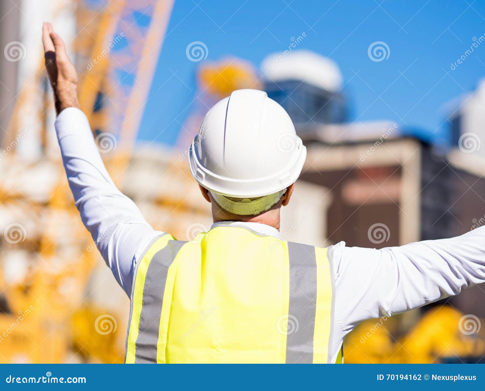 Engineer Builder at Construction Site Stock Photo Image of occupation, person 70194162