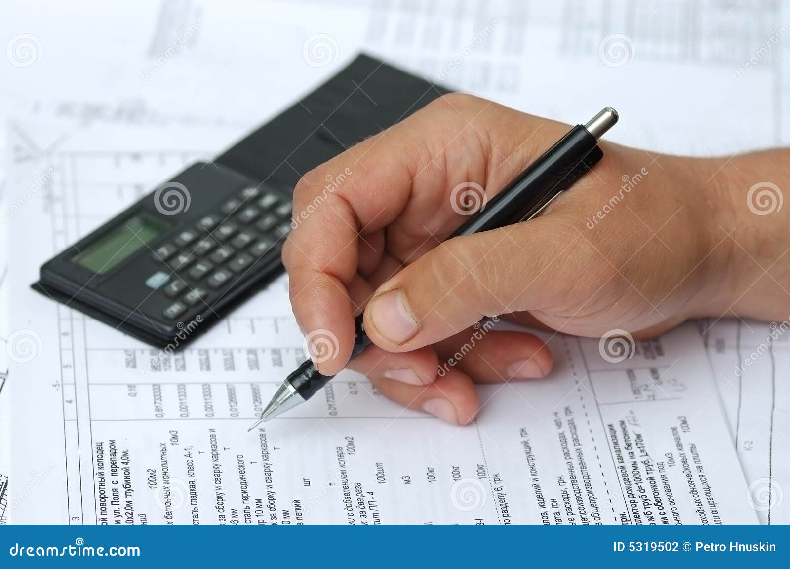 The Engineer Checks Calculations. Stock Photo - Image of engineering ...