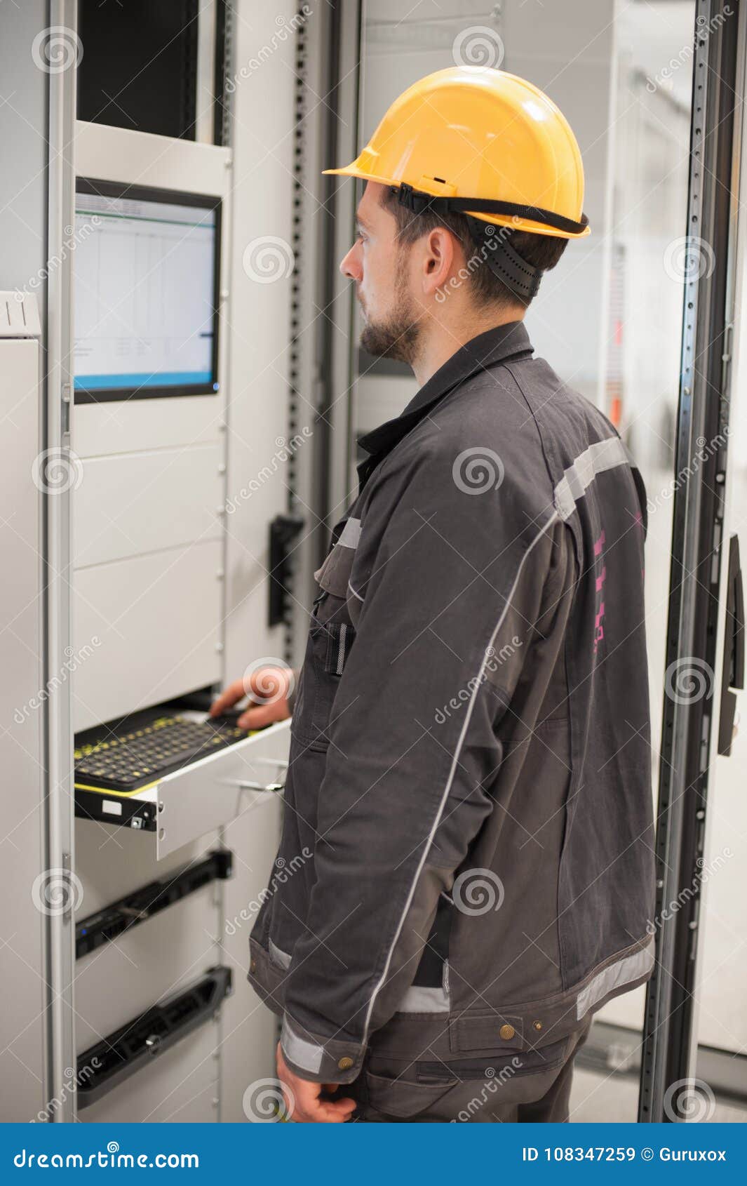 engineer commissioning bay control unit. engineering department