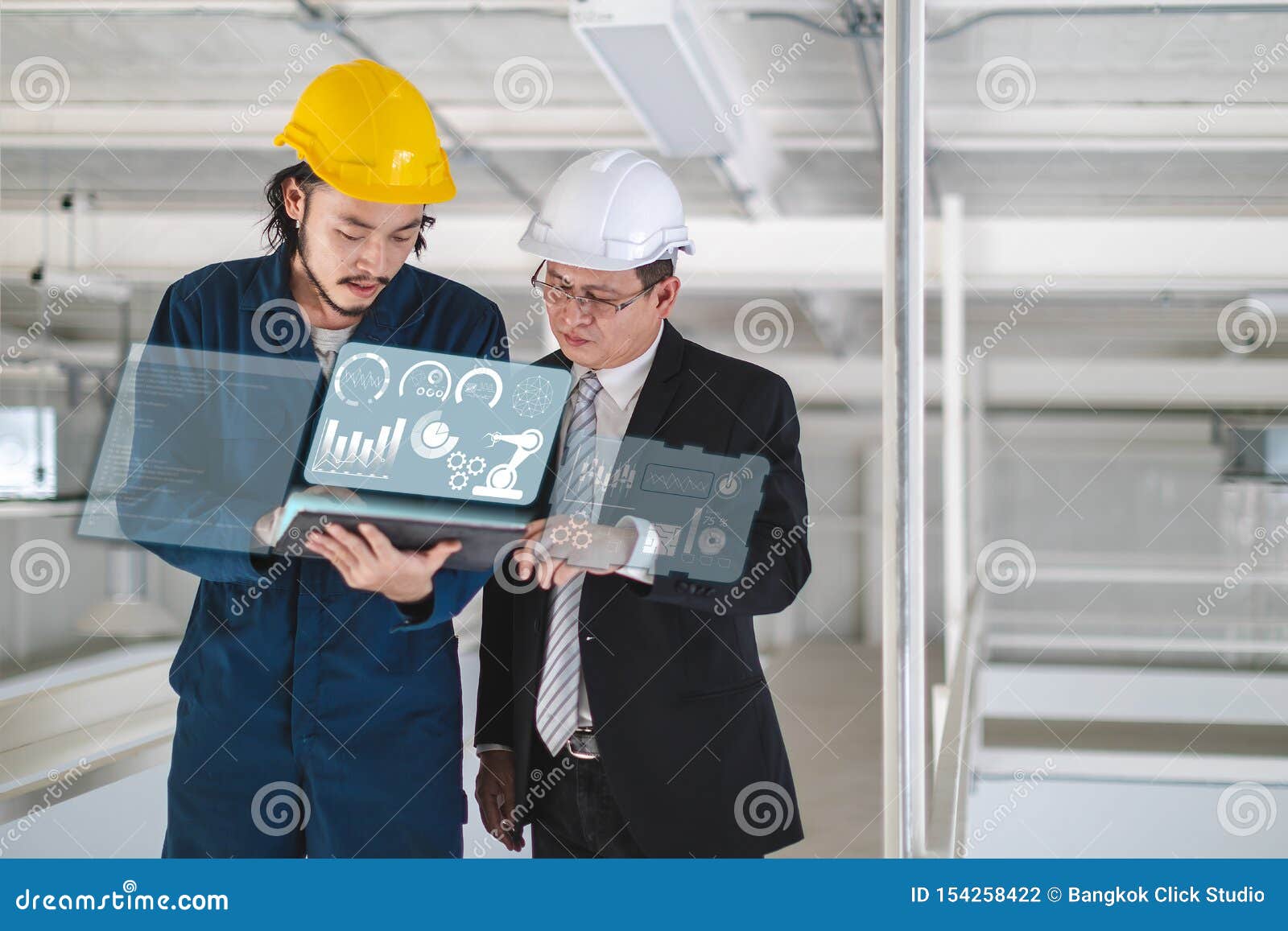 Engineer with Icons about Mechanical Stock Photo Image of engineer