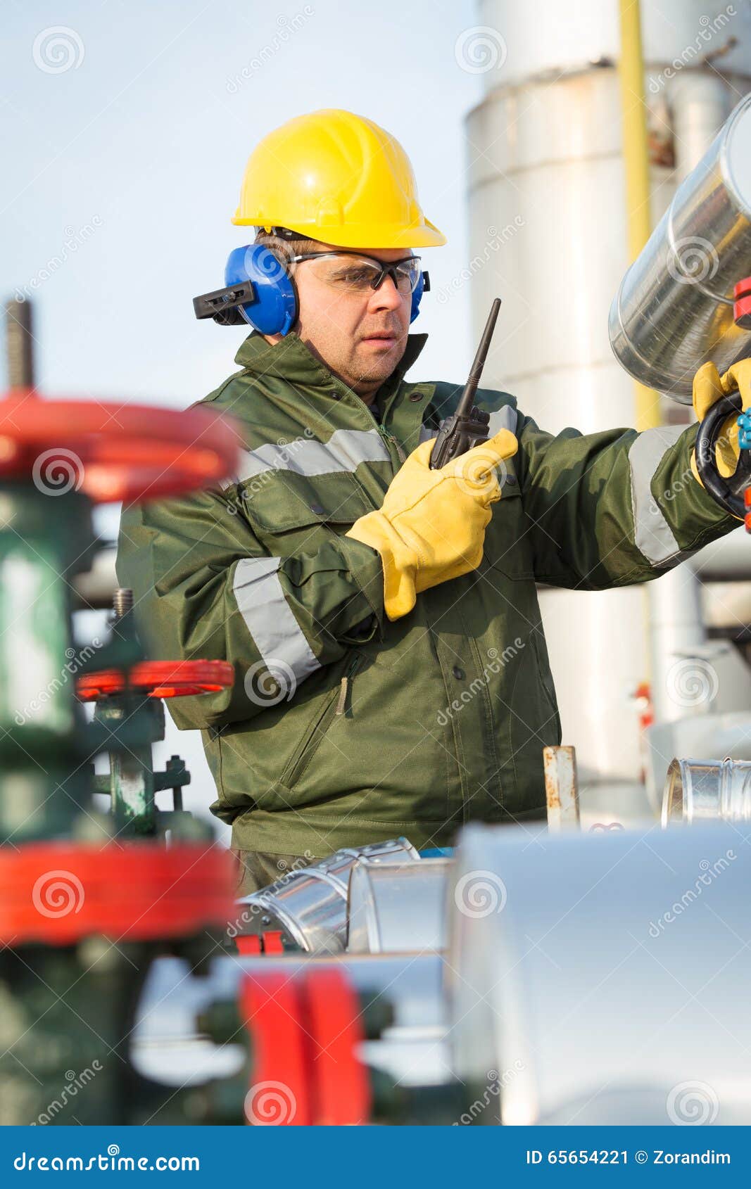 Engineer in the Oil and Natural Gas Field Stock Image Image of
