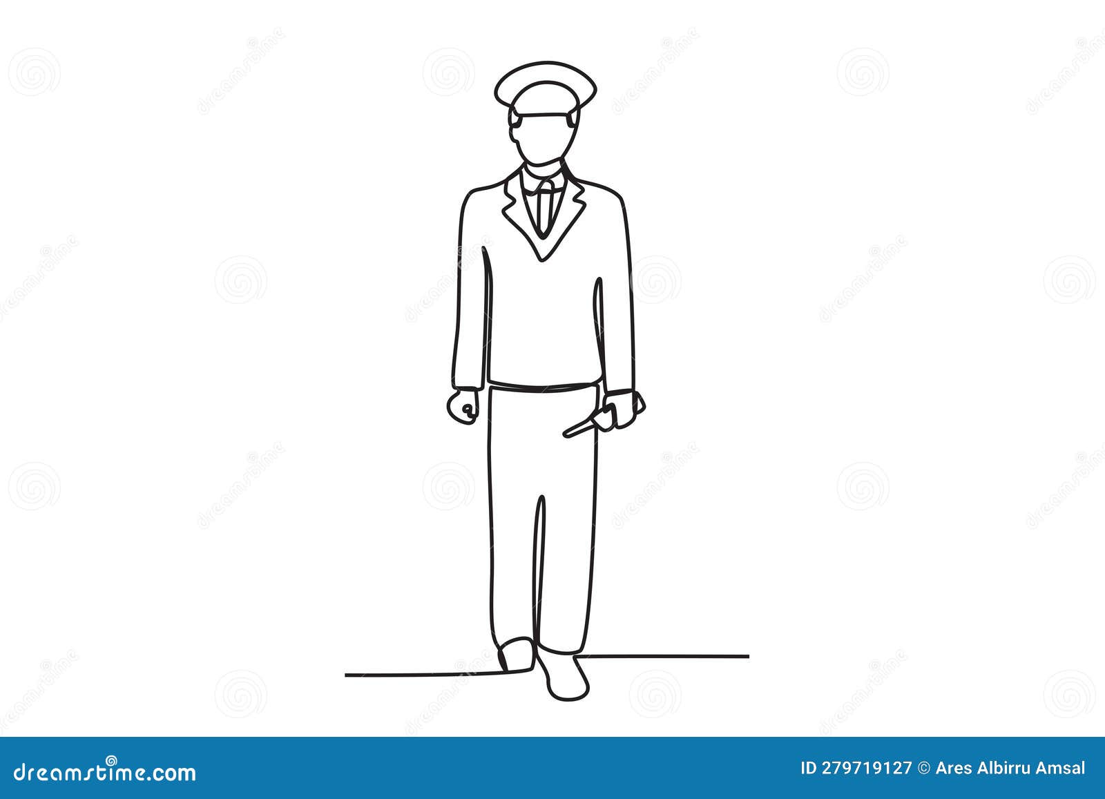 An Engineer Preparing To Drive a Train Stock Vector Illustration of
