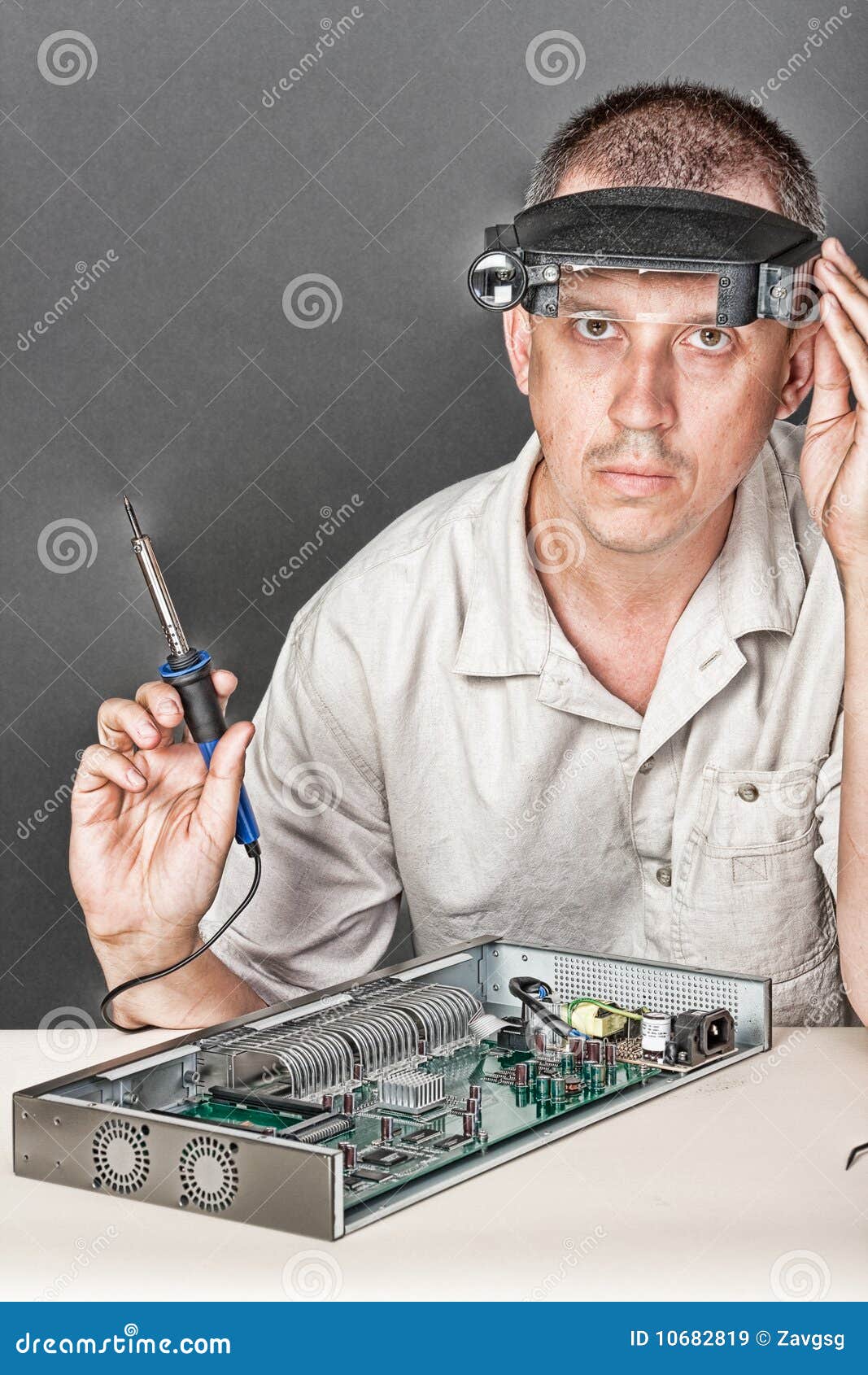 Engineer Repairing Circuit Board Stock Image Image of chip, repairing 10682819