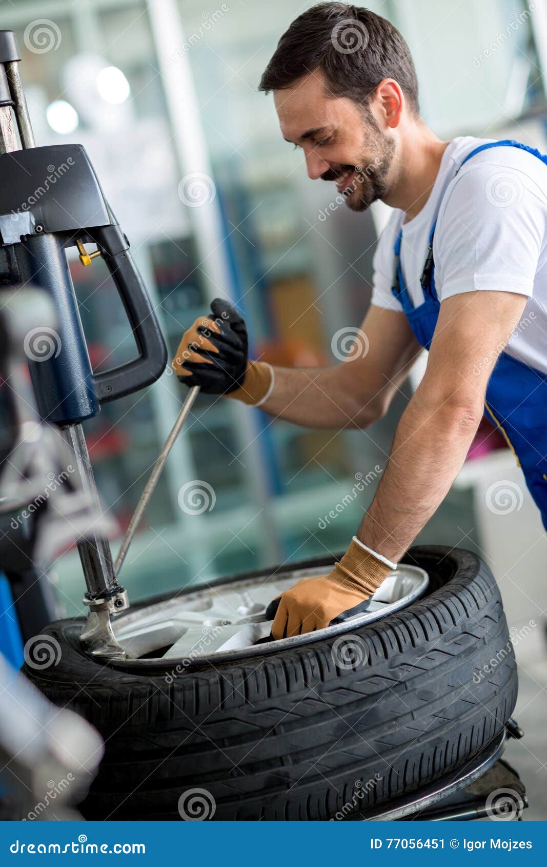 Engineer Replace Tire on Wheel Stock Image Image of spare, engineer