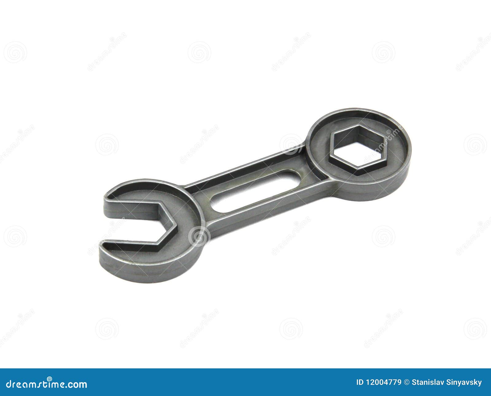 Engineer s chrome wrench stock image. Image of silver 12004779