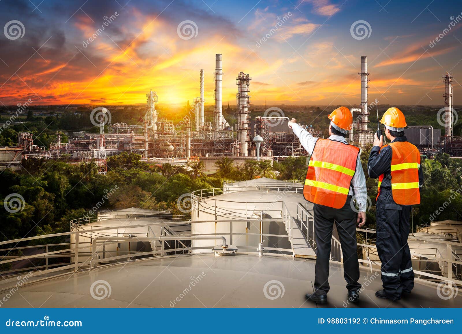 engineer survey of oil refiner