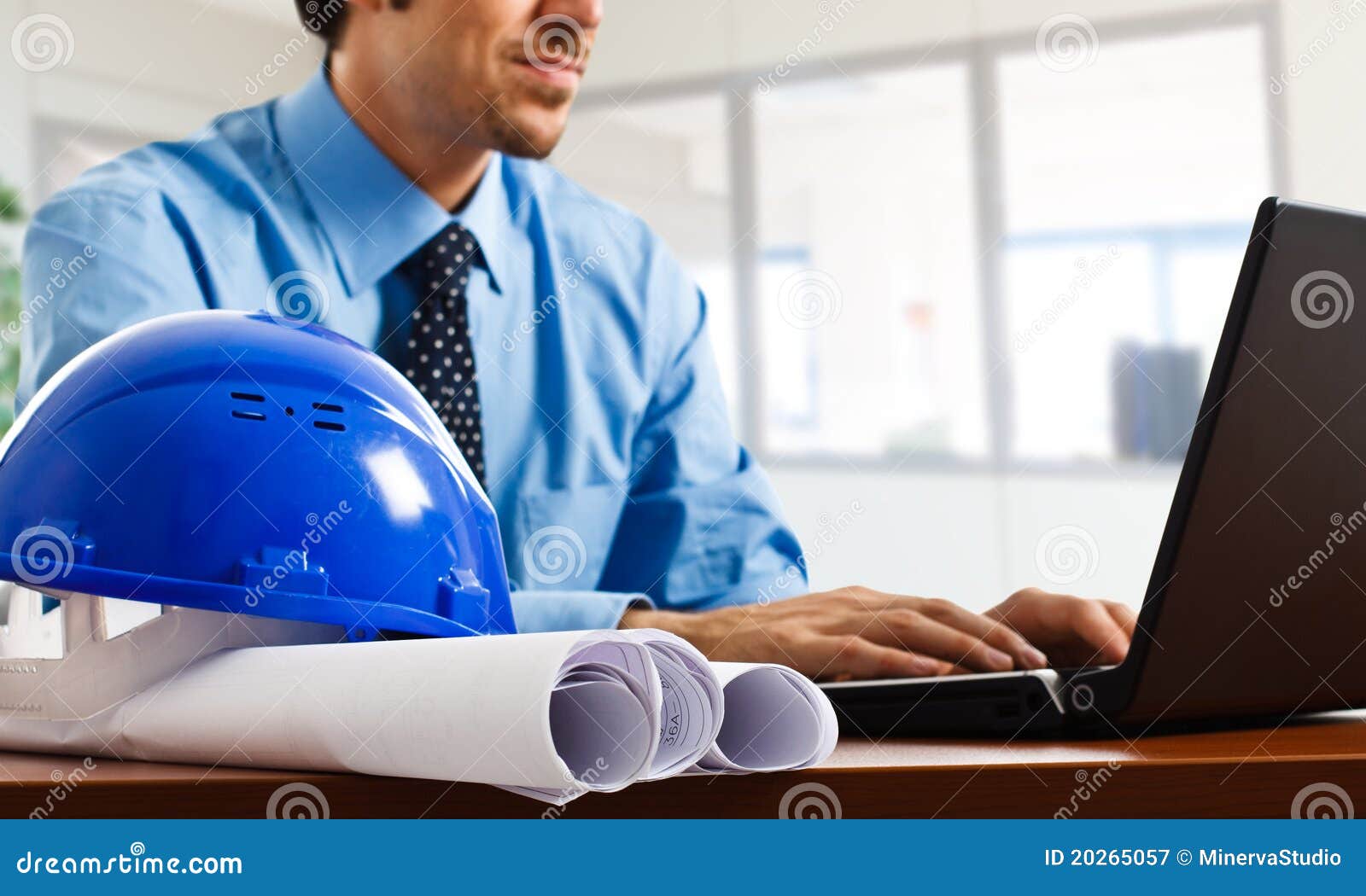 engineer using laptop