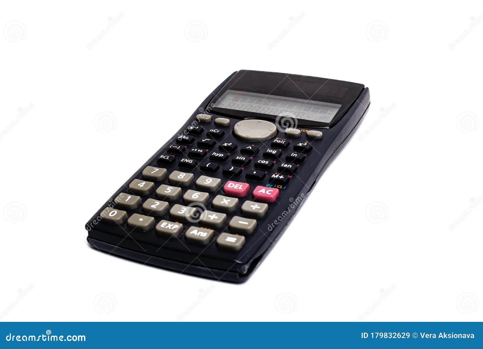 Engineering Calculator Isolated on a White Background Stock Image