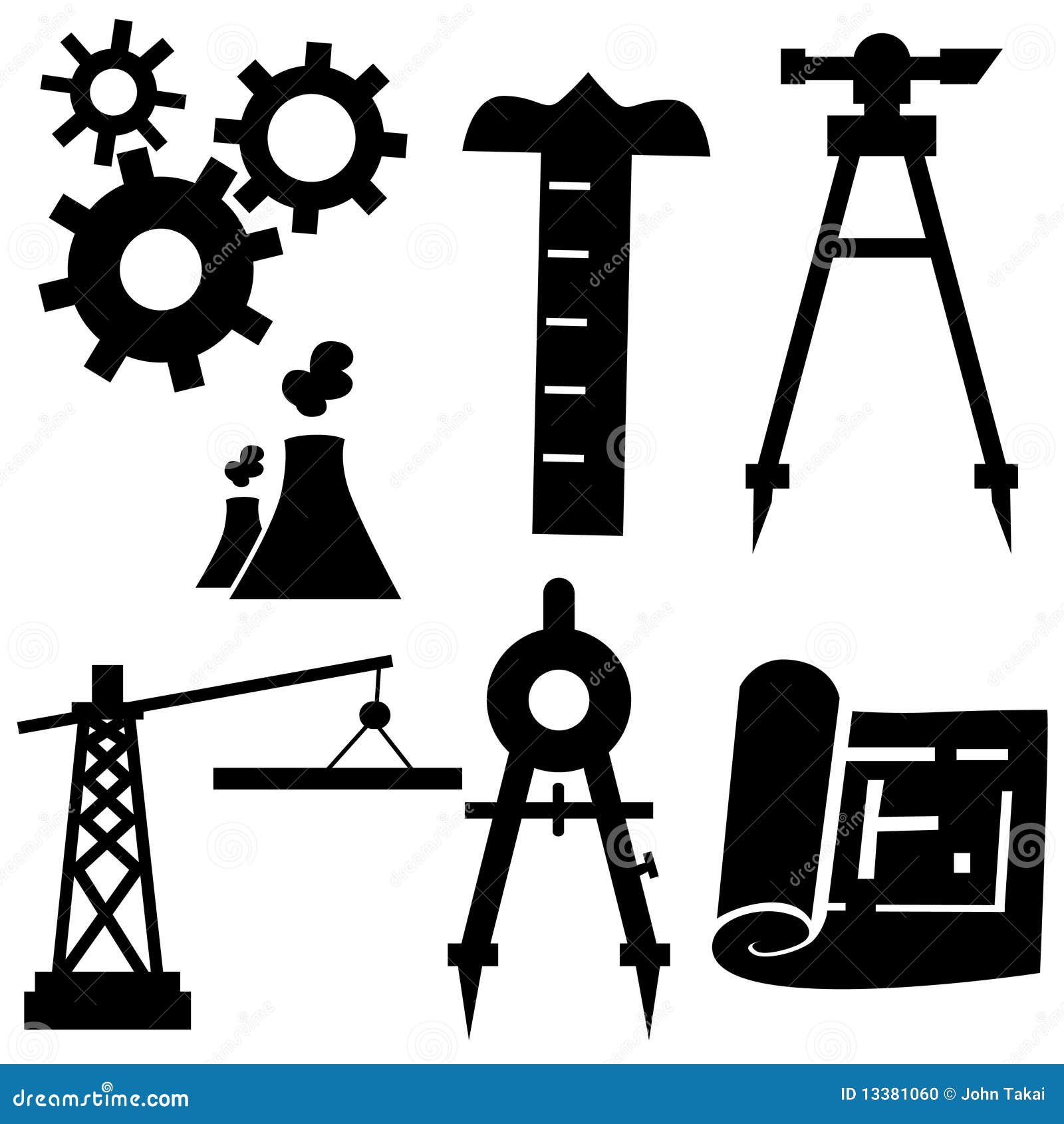 Engineering Icon Set Stock Photo - Image: 13381060
