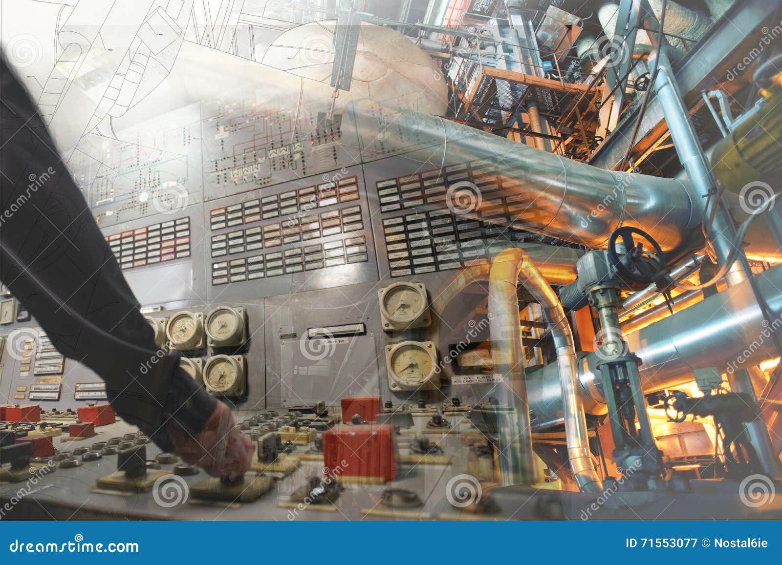Engineering Man Working on Power Plant As Operator Stock Image Image of black, concept 71553077