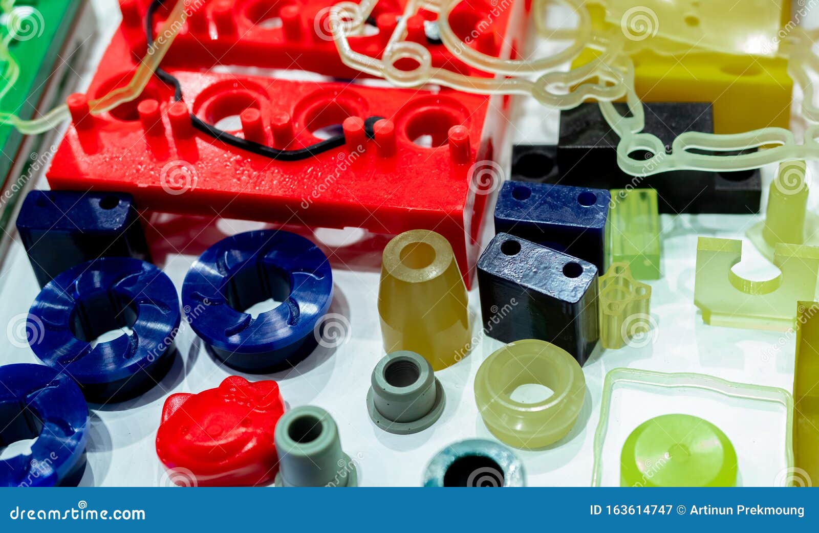 engineering plastics. plastic material used in manufacturing industry. global engineering plastic market concept. polyurethane