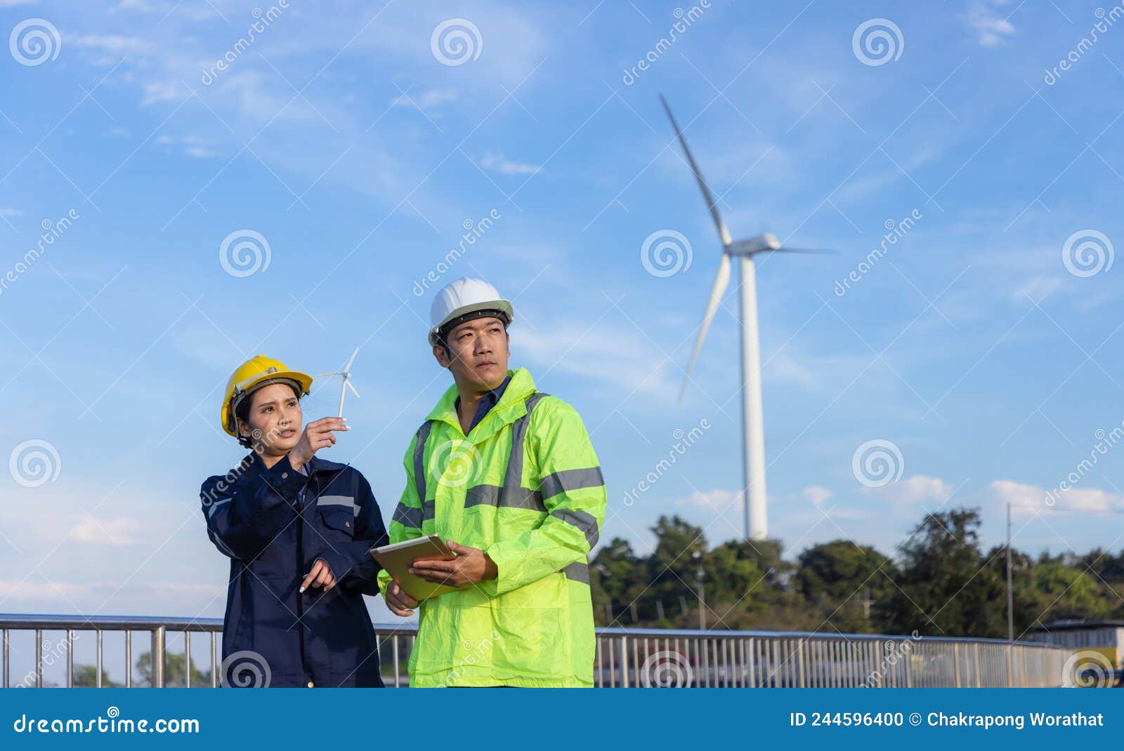 Engineers Analysis Windmill Engineers Inspection and Progress Check