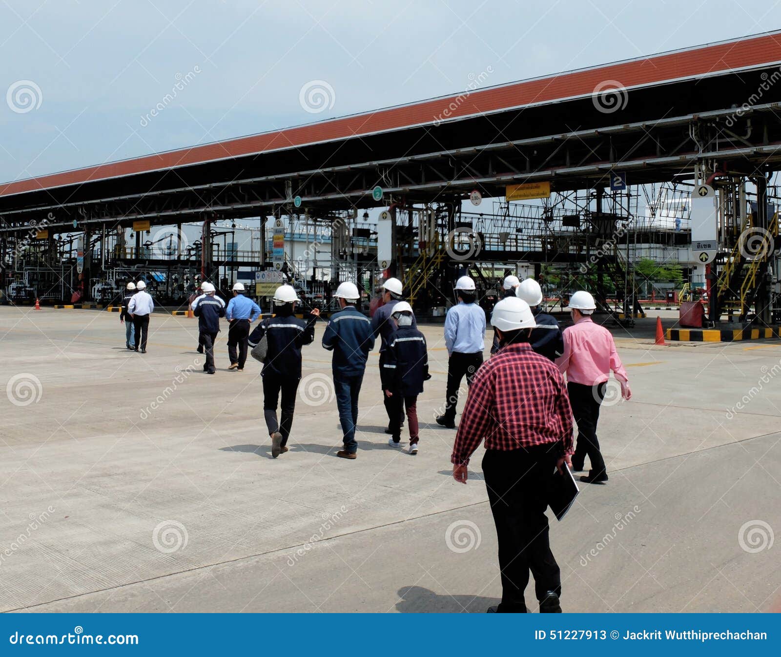 Engineers Walking To Fuel Terminal Editorial Stock Photo Image of