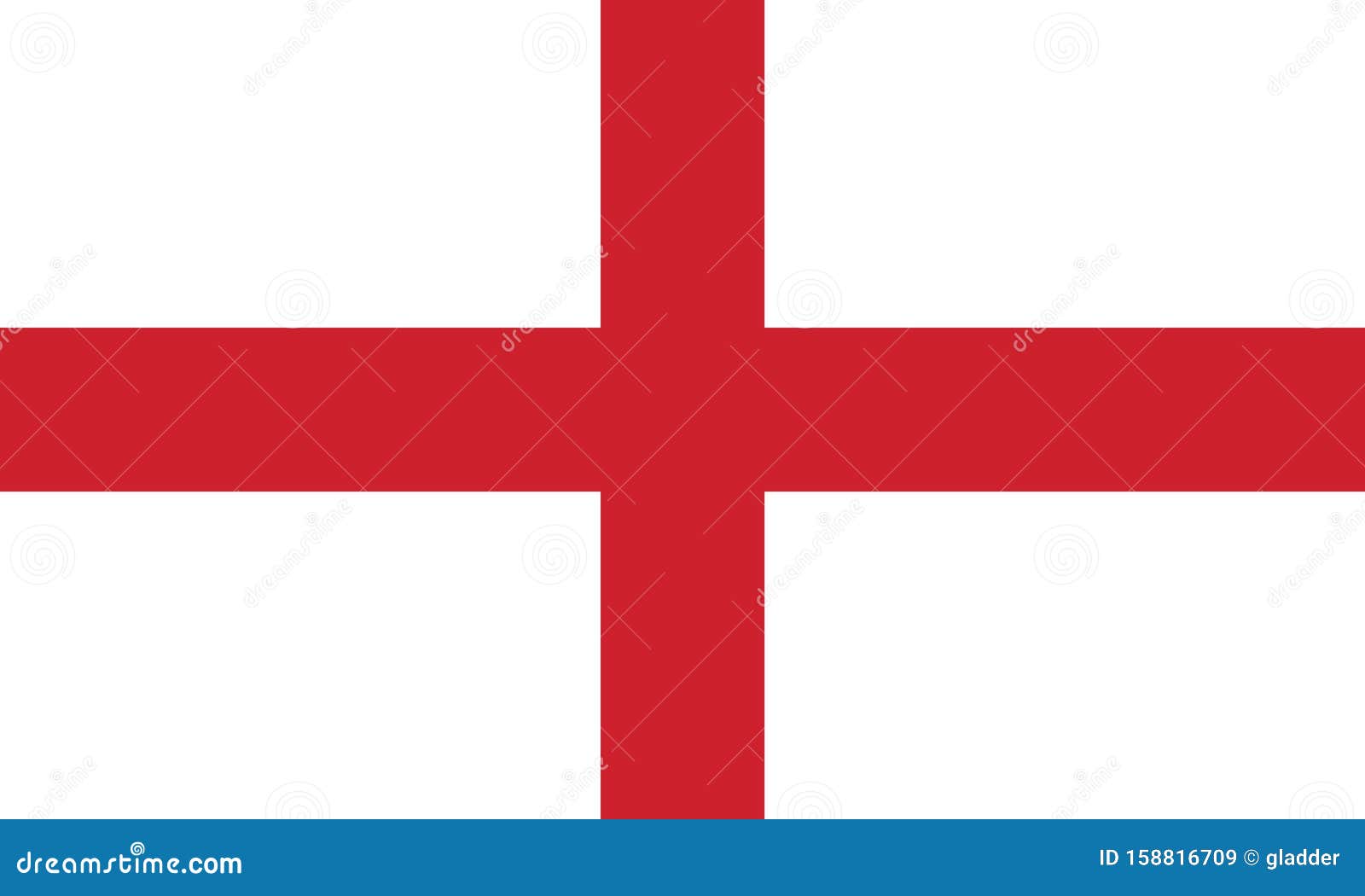England Flag in Official Rate and Colors, Vector Stock Illustration