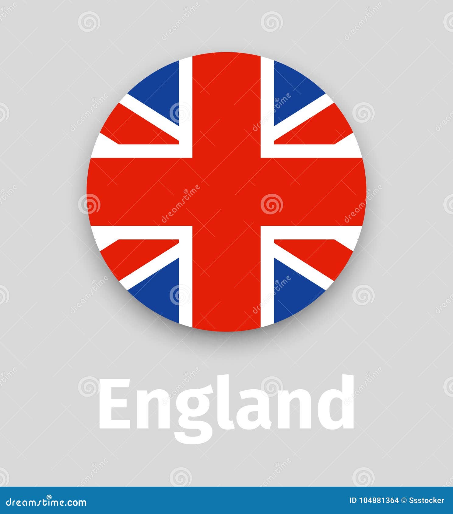 Download England Flag, Round Icon With Shadow Stock Vector ...