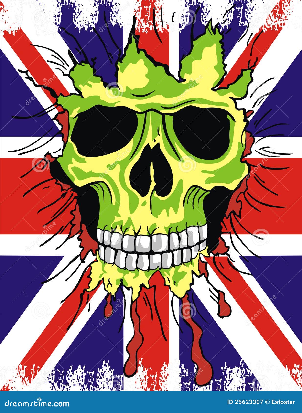 England Flag Skull Royalty Free Stock Photography Image 25623307