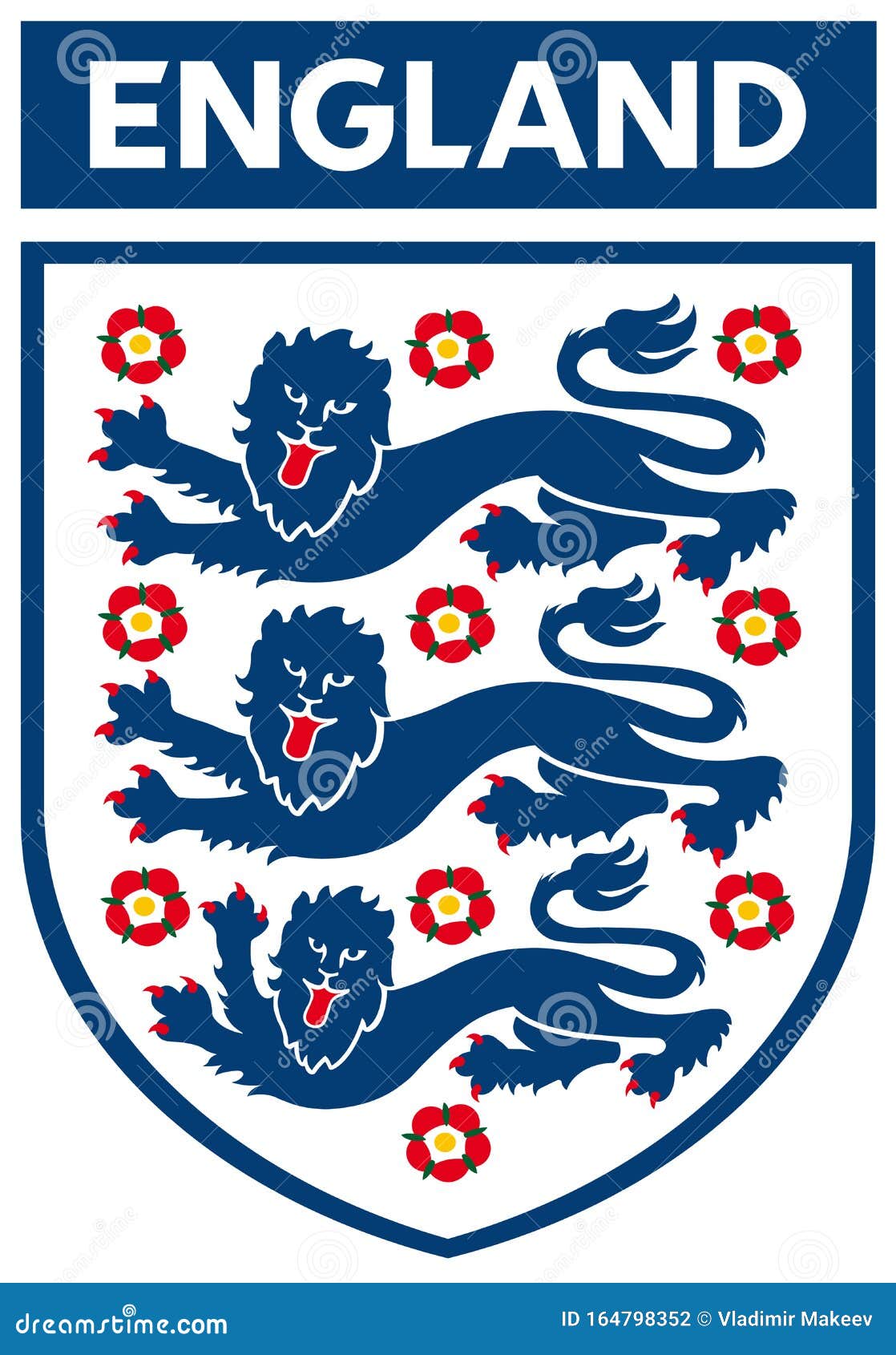 England Football Team Emblem Editorial Photography Illustration Of Three Association 164798352