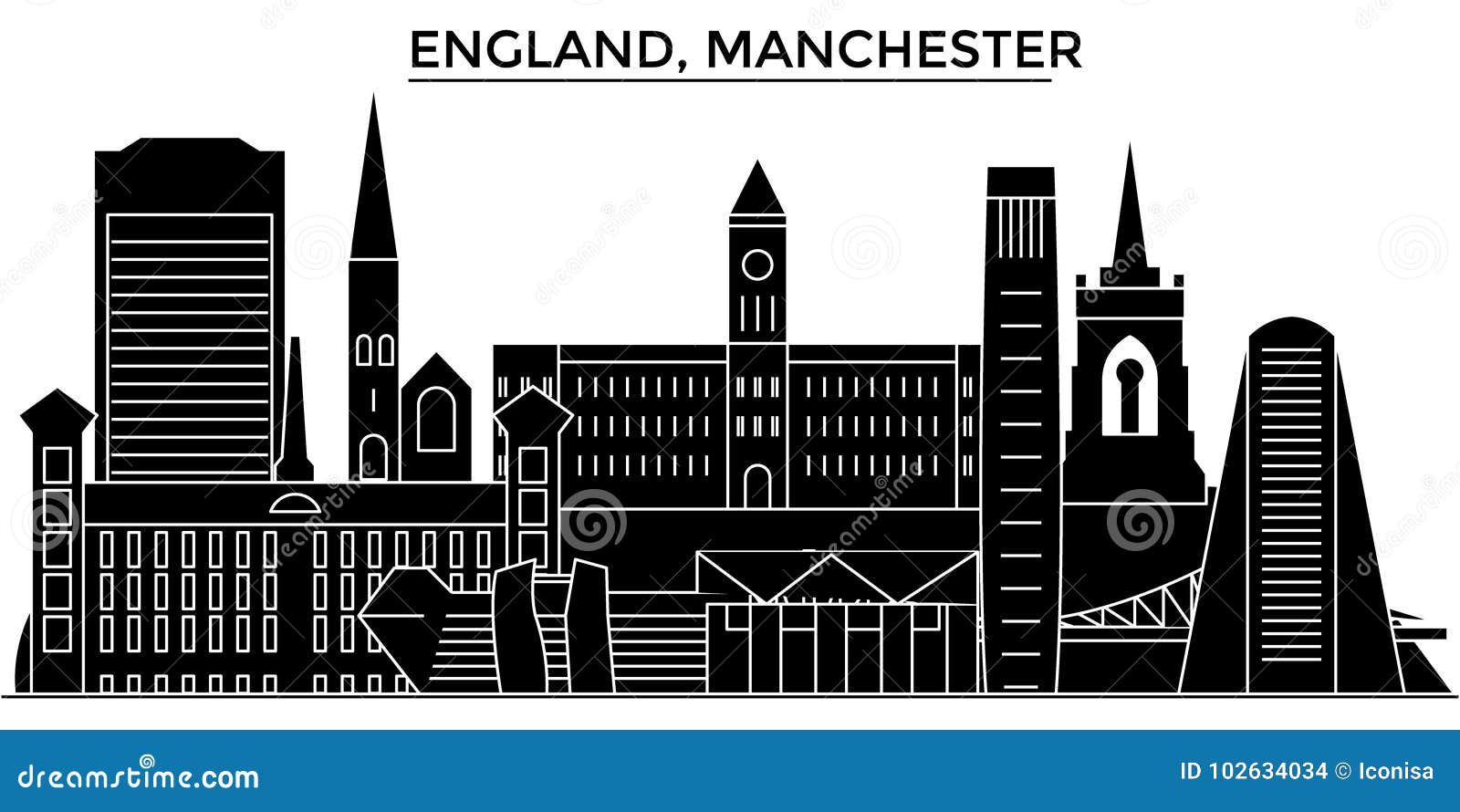 england, manchester architecture  city skyline, travel cityscape with landmarks, buildings,  sights on