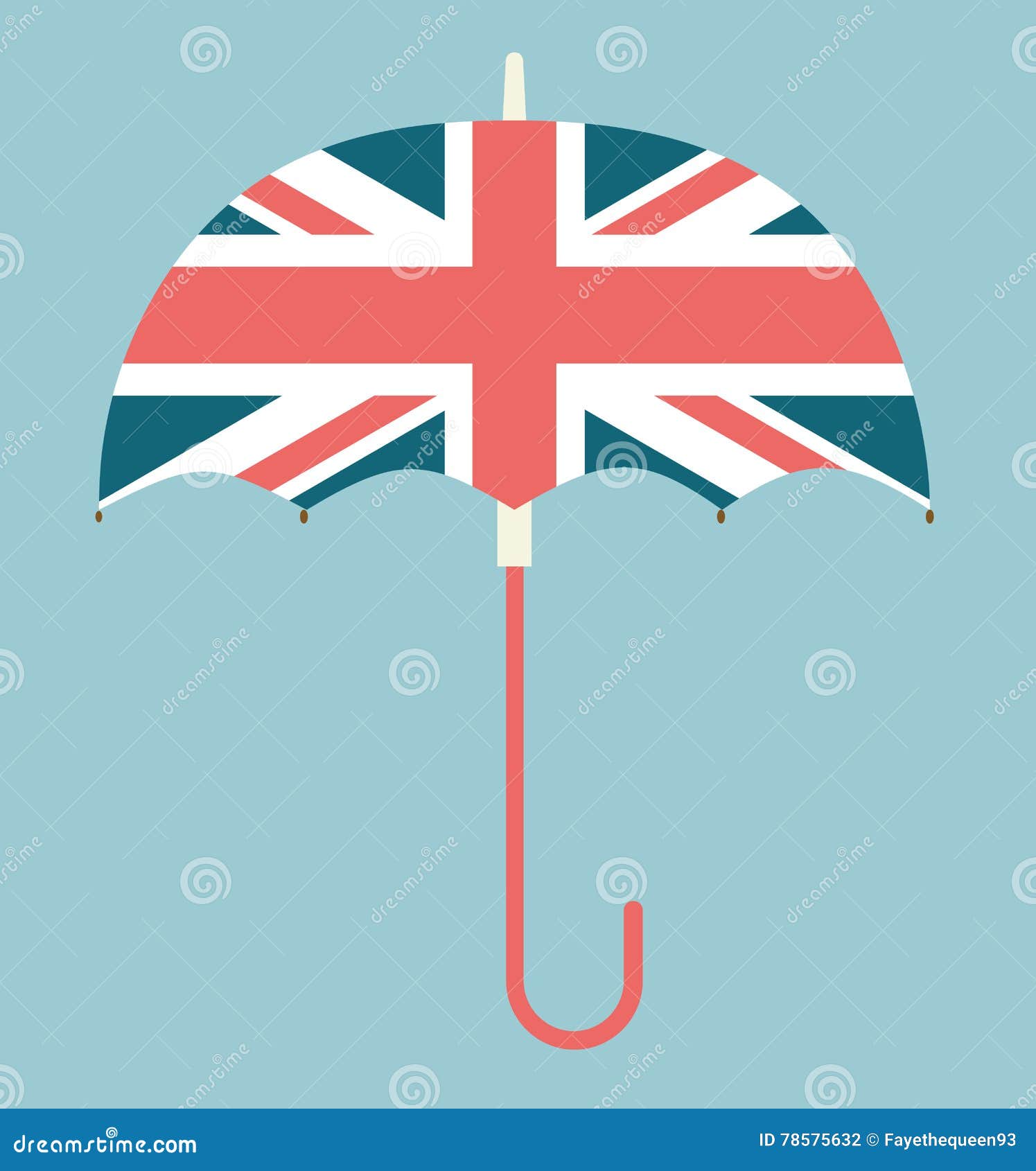 England Umbrella - British Umbrella Stock Illustration - Illustration