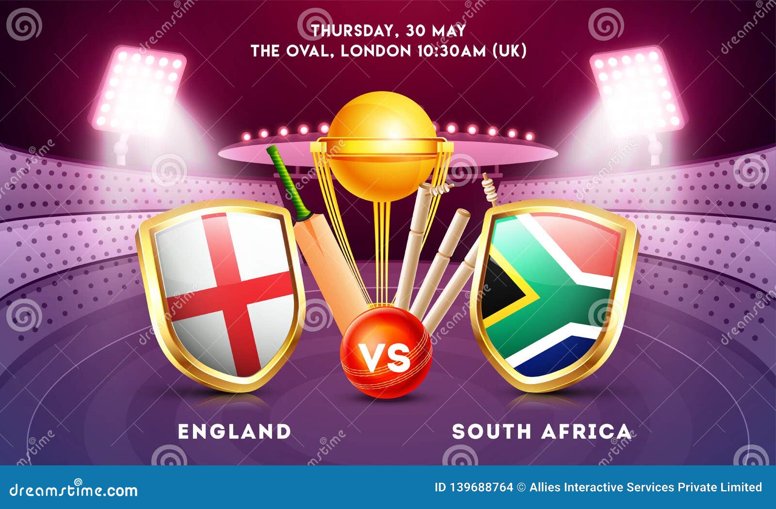 England Vs South Africa Cricket Match Poster Design, Participants