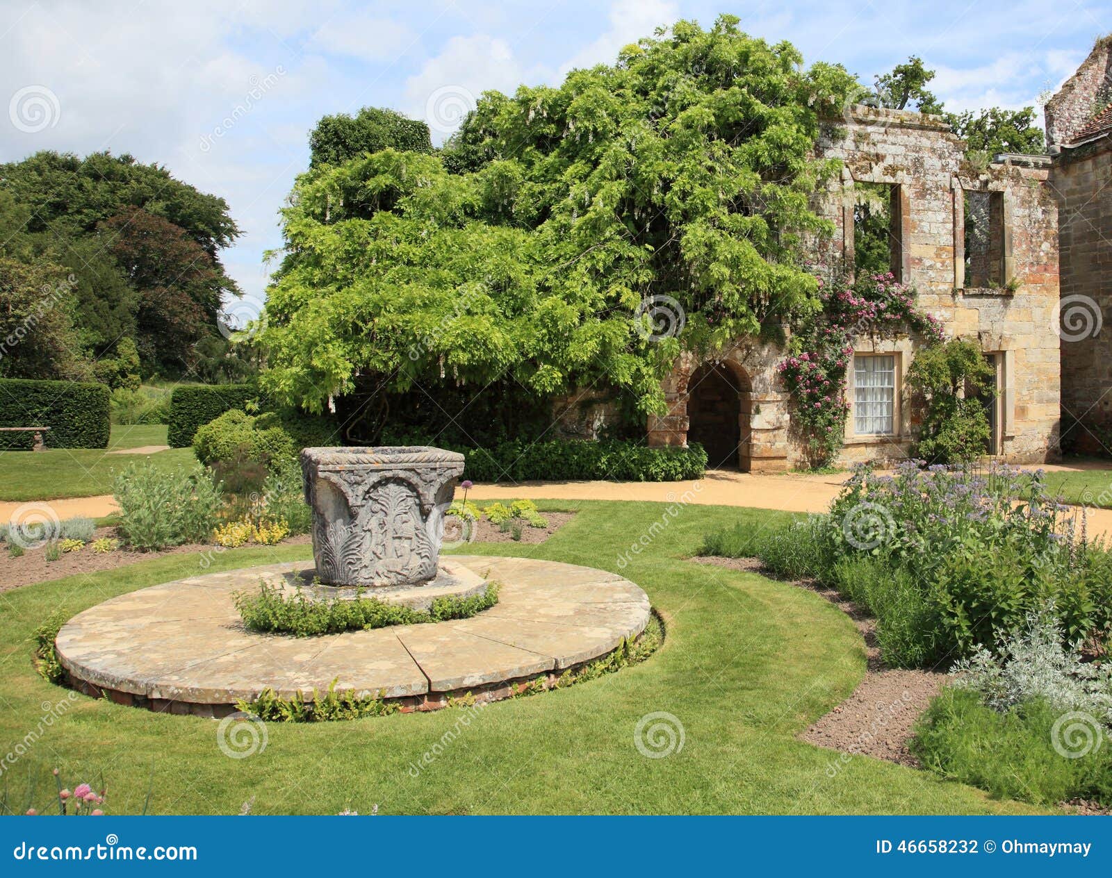 Englischer Garten Im Sommer Stockfoto Bild von architektur, chateau