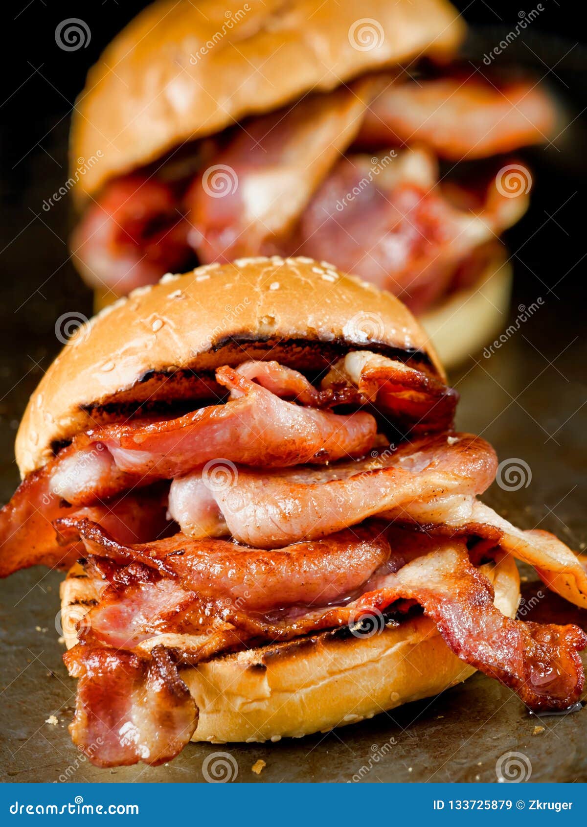 English Bacon Butty Sandwich Stock Image Image of pork, cancer 133725879