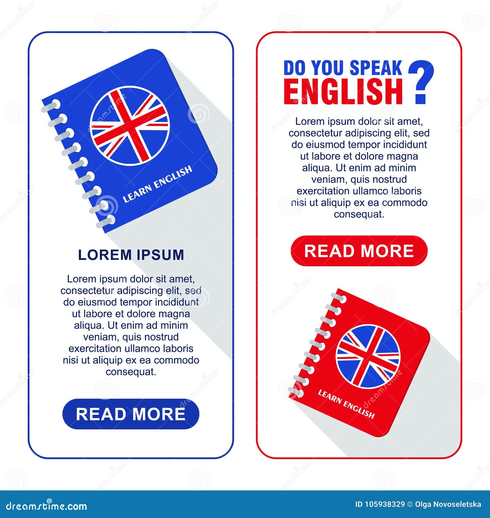 English banners book stock vector. Illustration of message 105938329