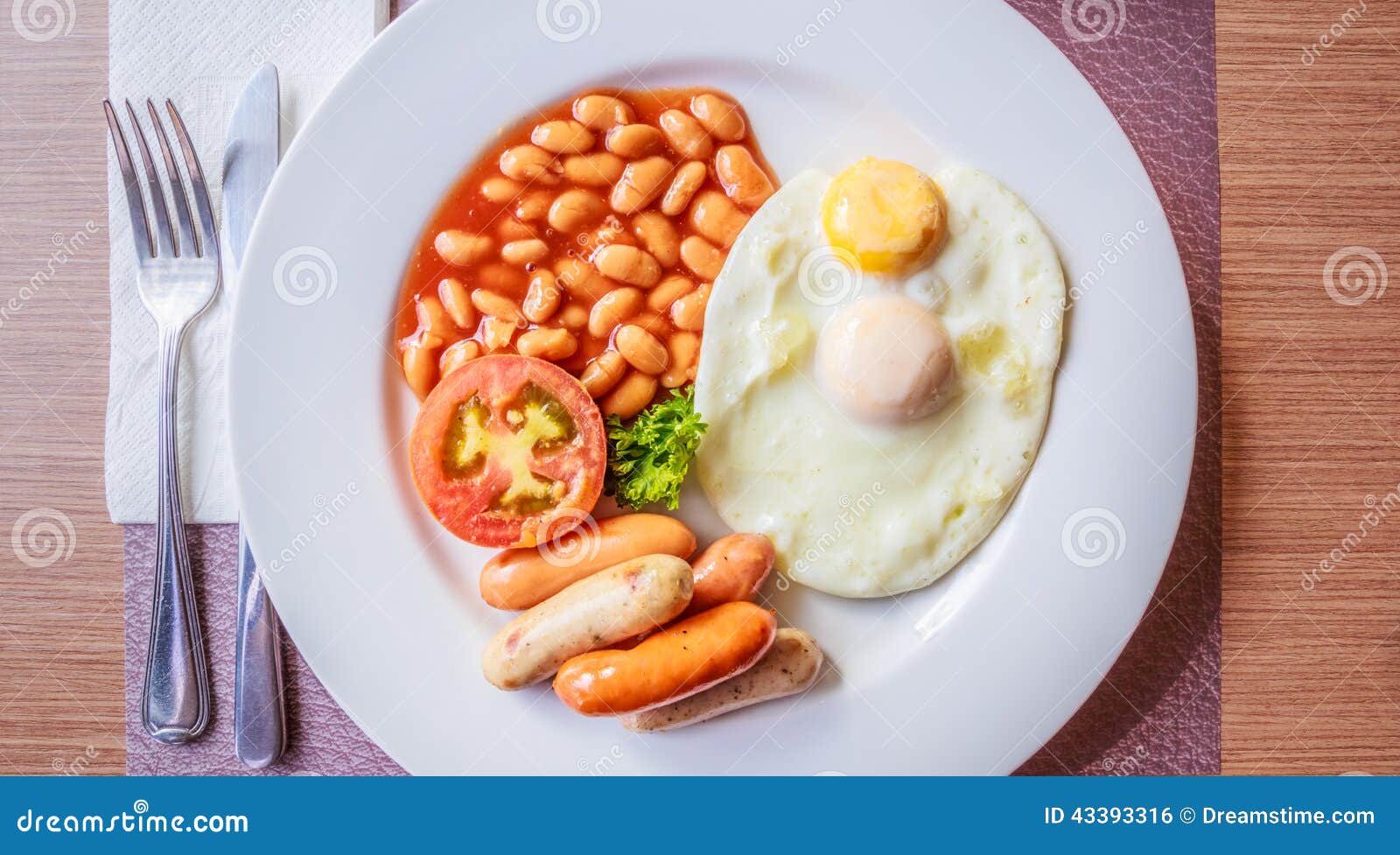An English Breakfast on a Dining Table Stock Photo Image of baked