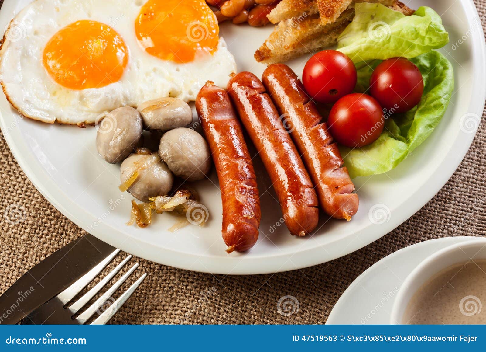 English Breakfast with Sausage Stock Image Image of english, tomato 47519563