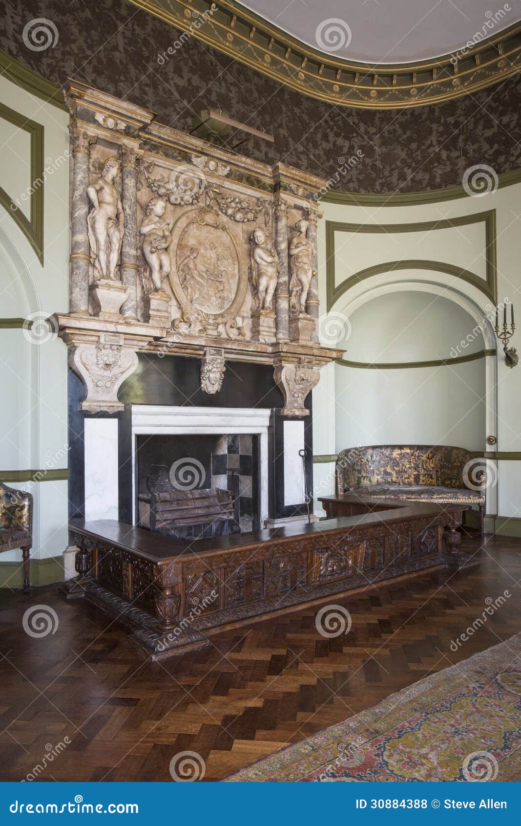 English Country Manor House Interior Editorial Stock Photo