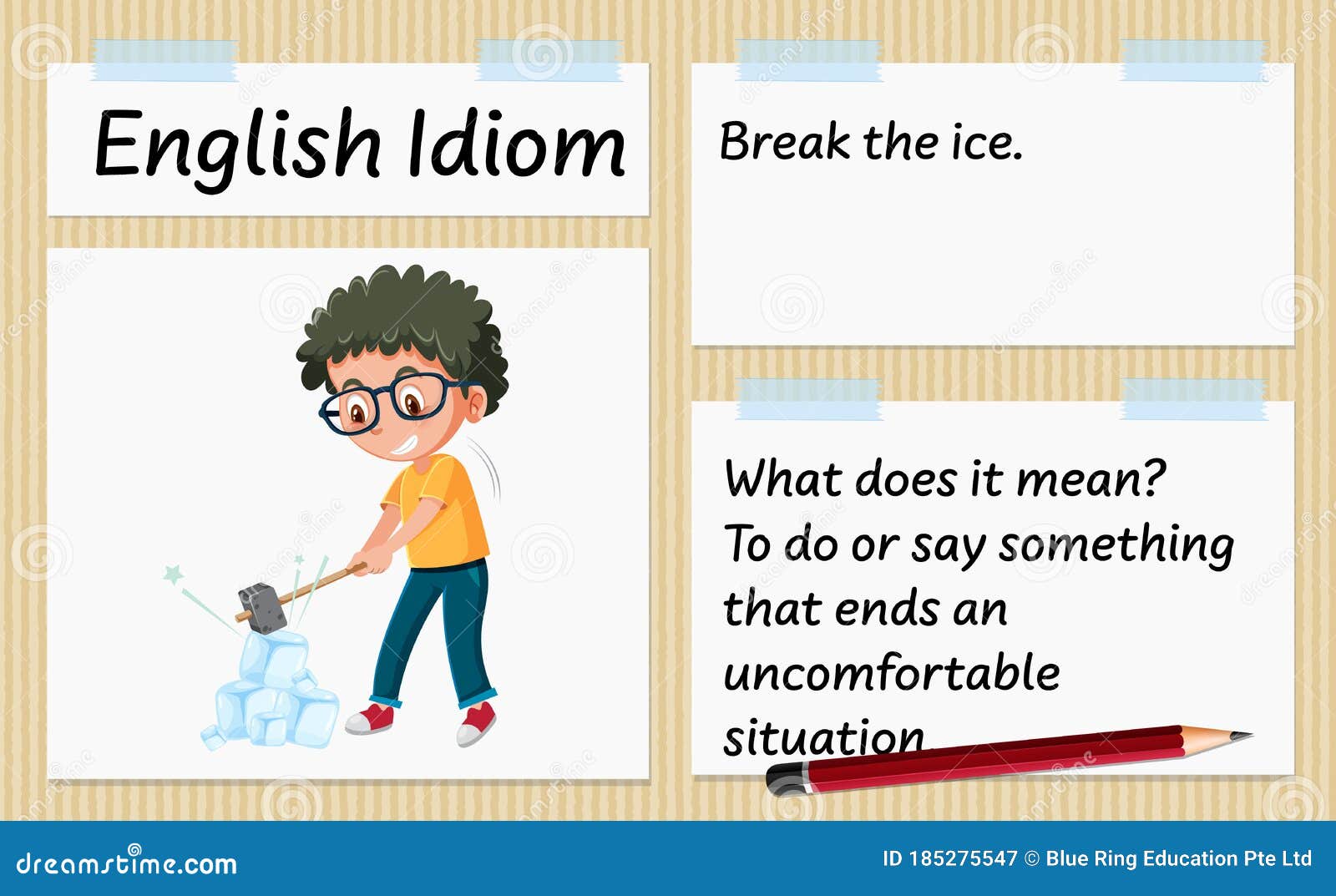 https://thumbs.dreamstime.com/z/english-idiom-break-ice-template-illustration-185275547.jpg