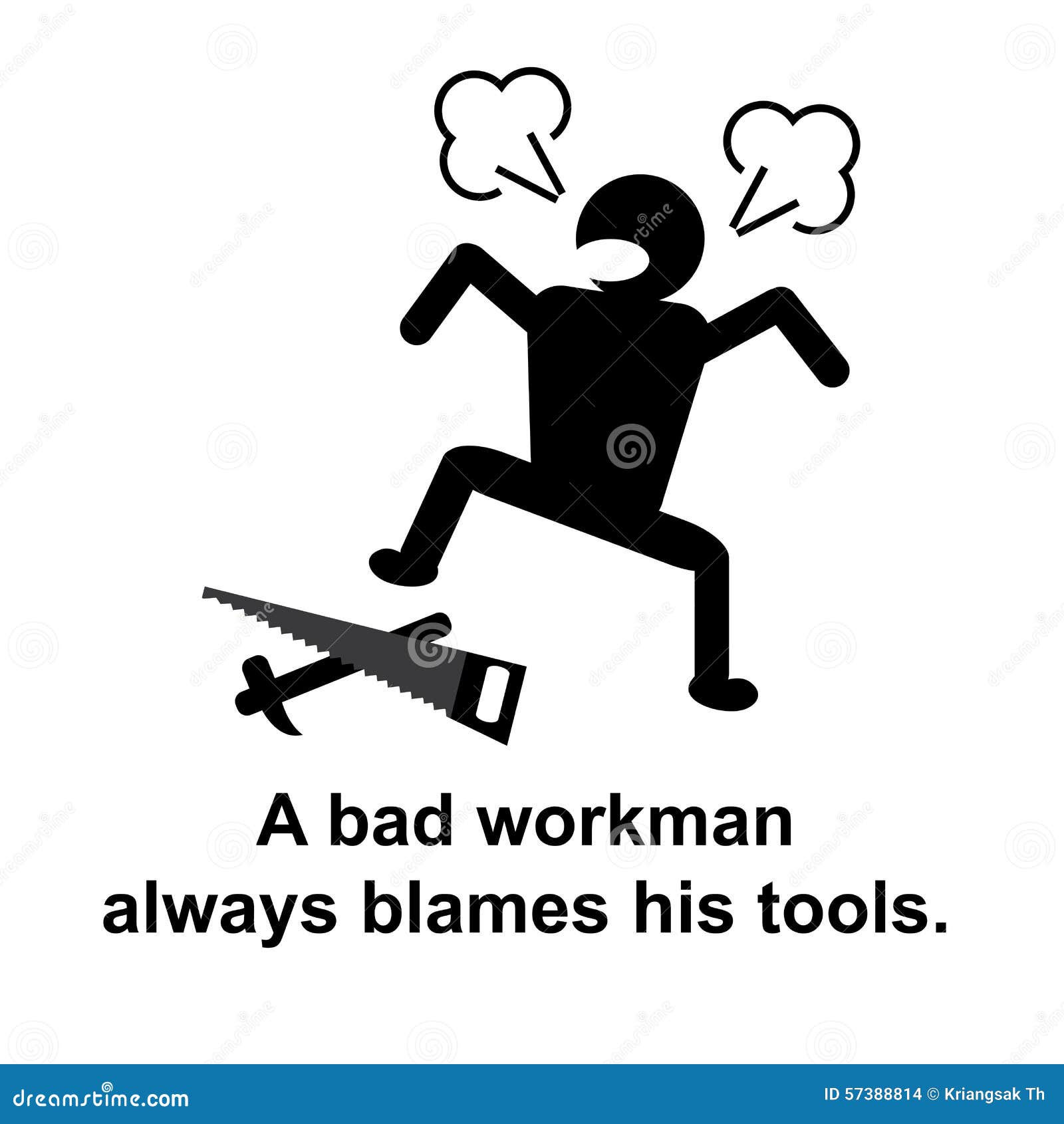 english proverb : a bad workman always blames his tools.