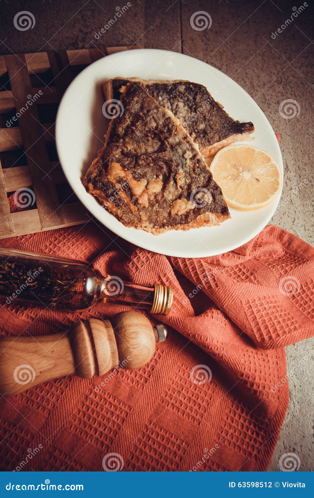 English roasted flounder stock photo. Image of crude 63598512