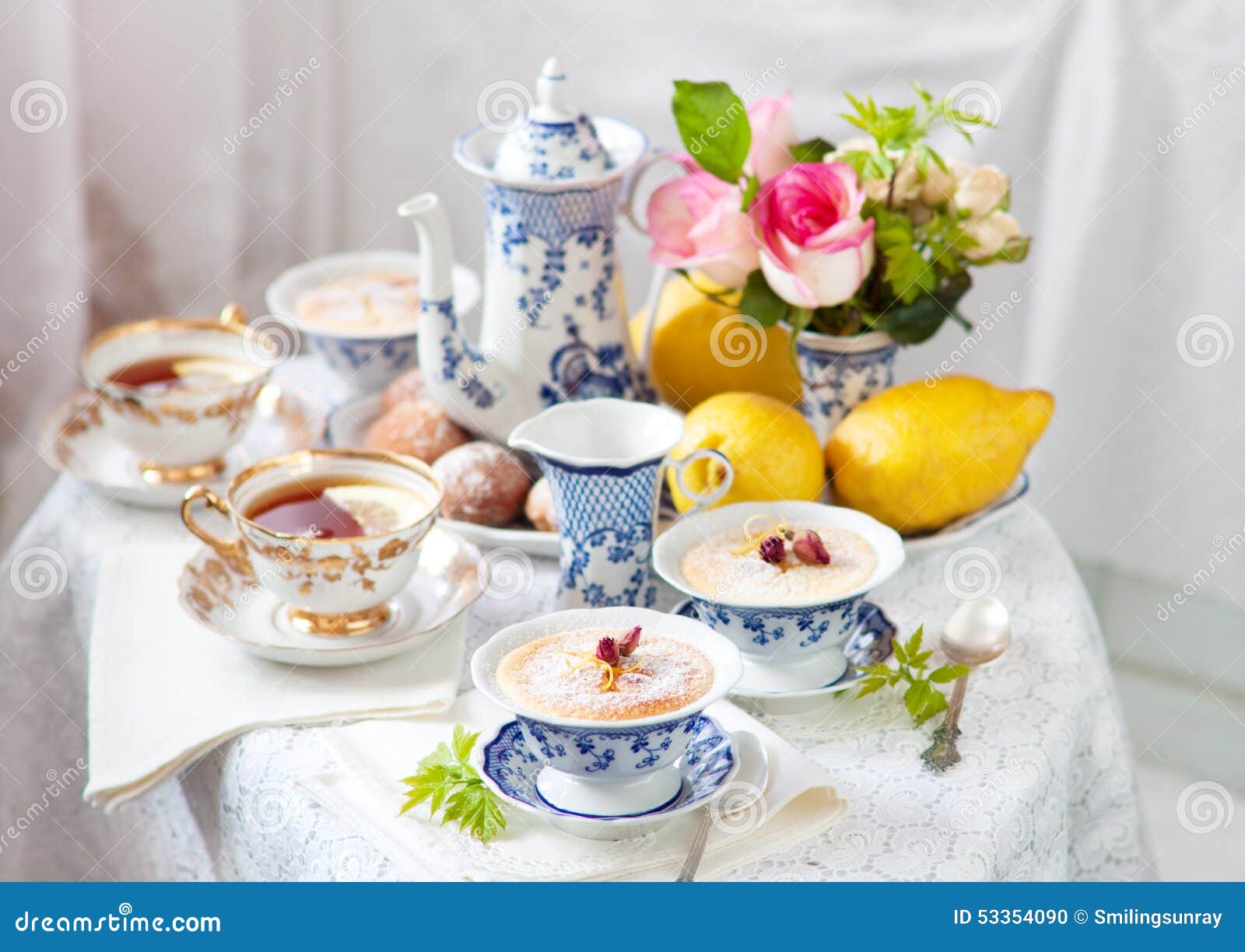 English tea ceremony stock photo. Image of interior, british 53354090
