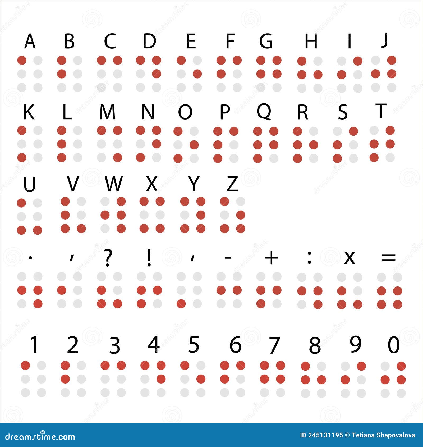 english-version-of-braille-alphabet-numbers-and-punctuation-stock