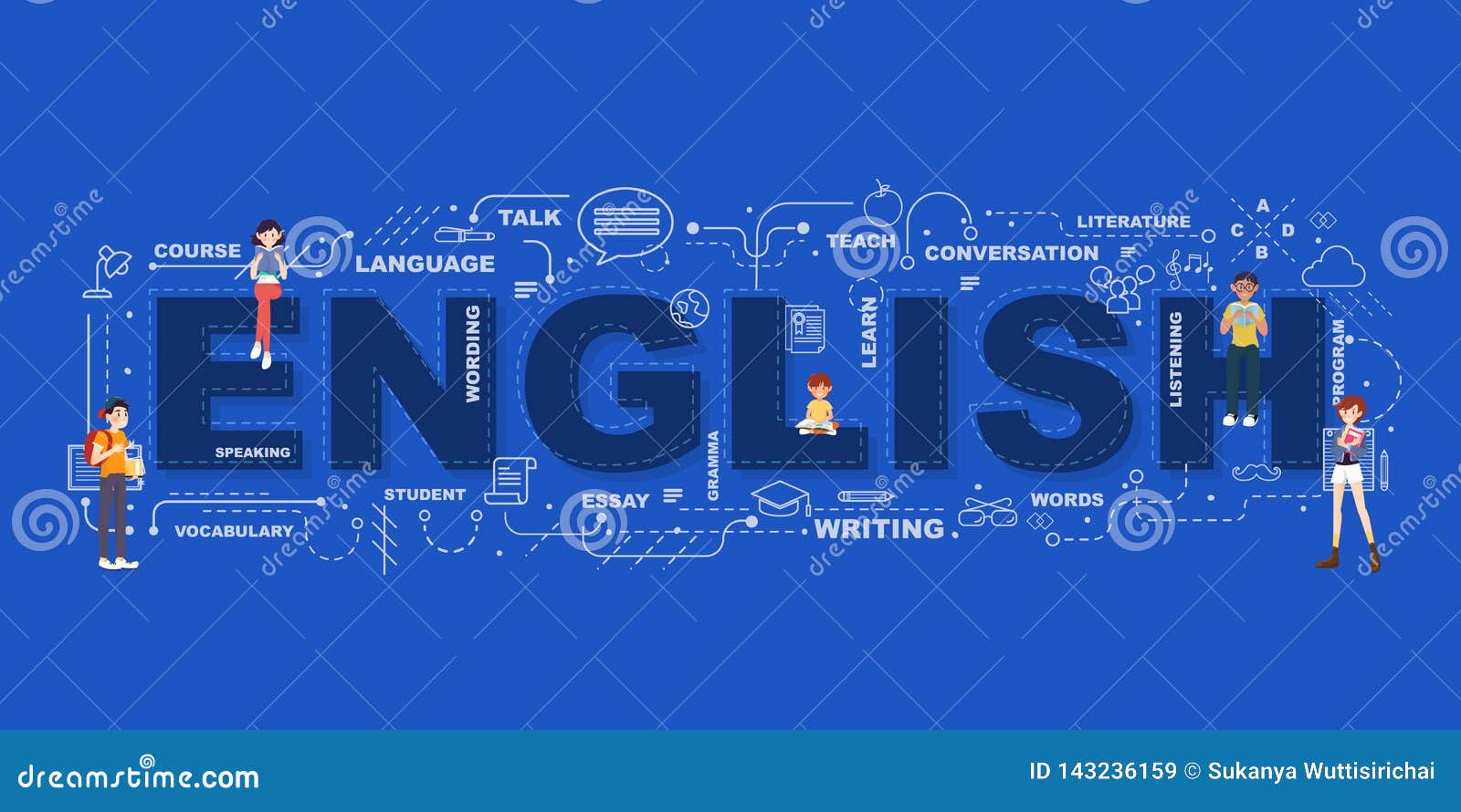 English Icons Vector Illustration 32500096