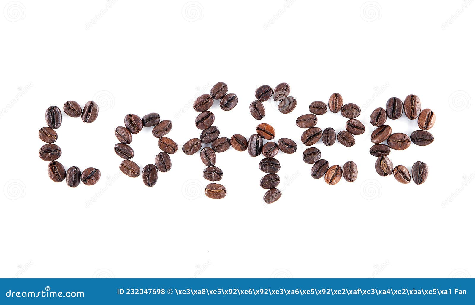 English Words Made Up of Coffee Beans Stock Photo Image of brown