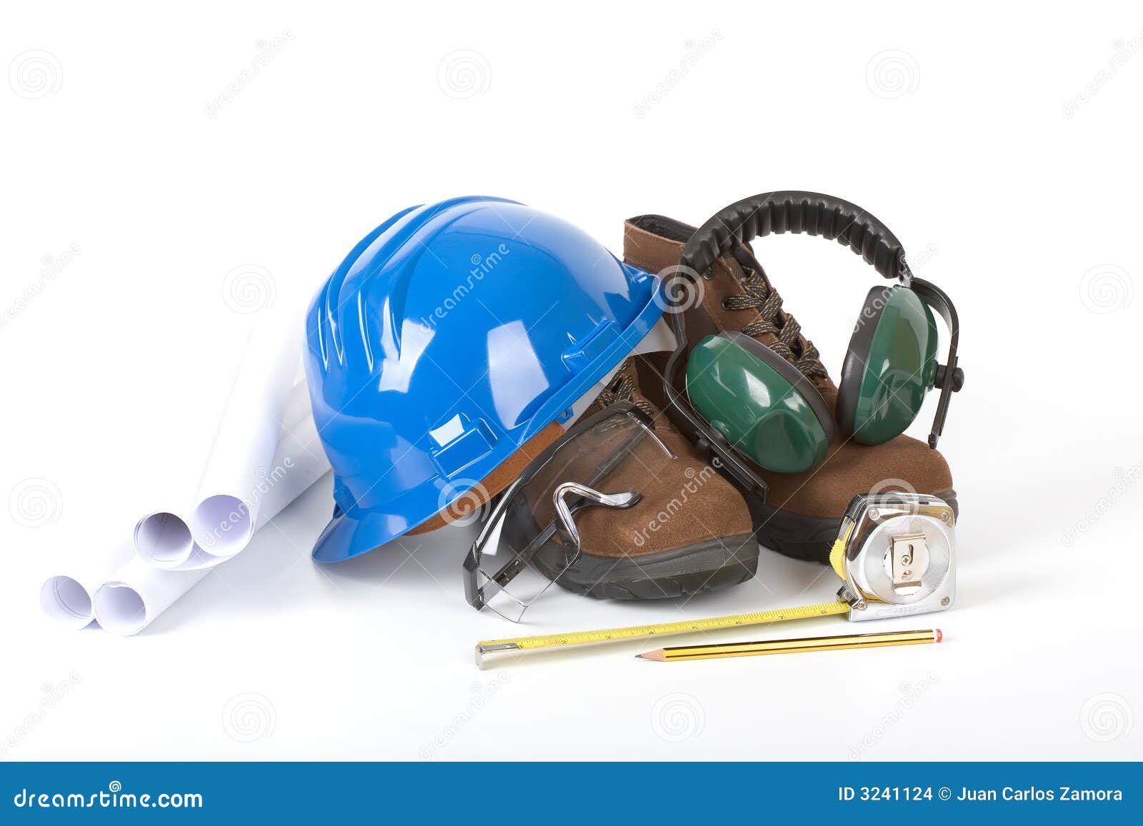 Engranaje Y Planes De La Seguridad Foto de archivo Imagen de casco