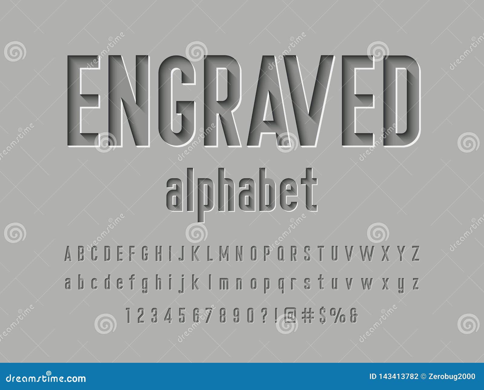 engraved font